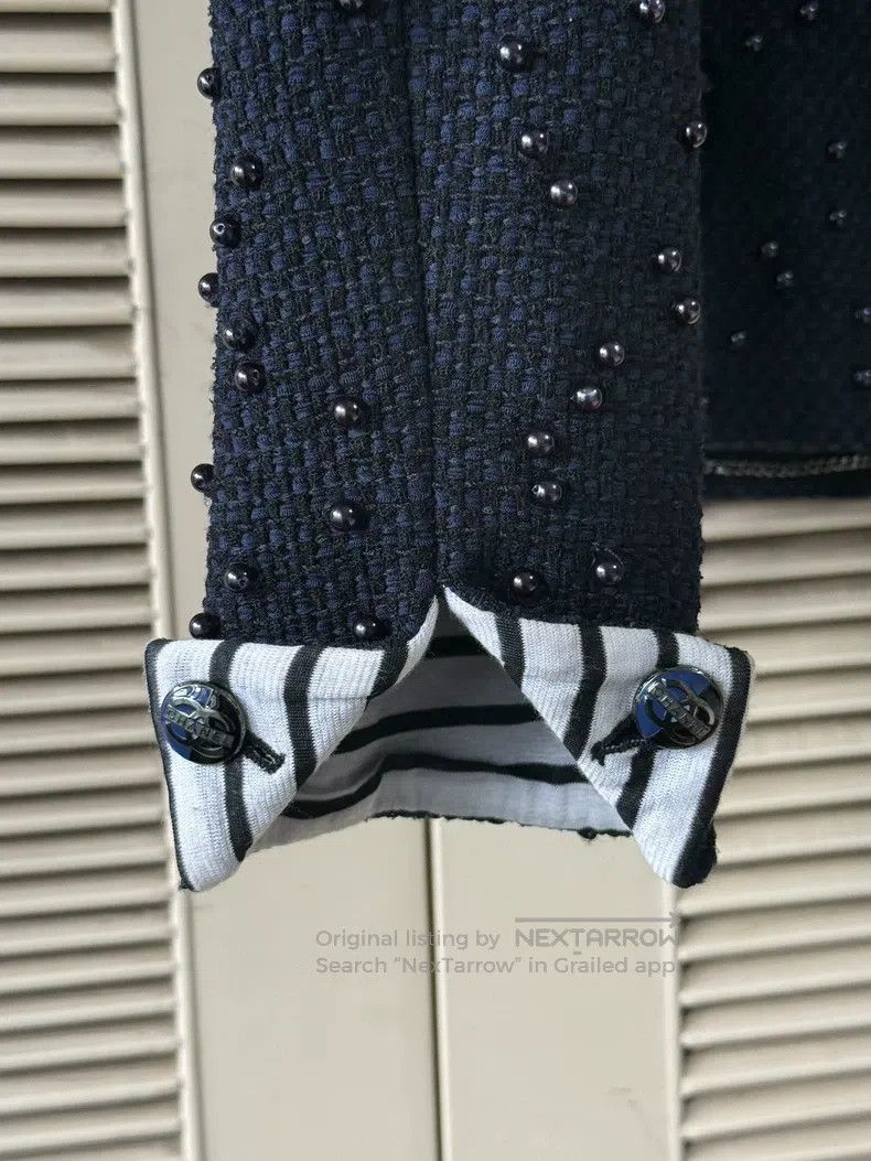 Chanel Chanel 2017 Dark Blue Beaded Jacket Size XS / US 0-2 / IT 36-38 - 6 Thumbnail