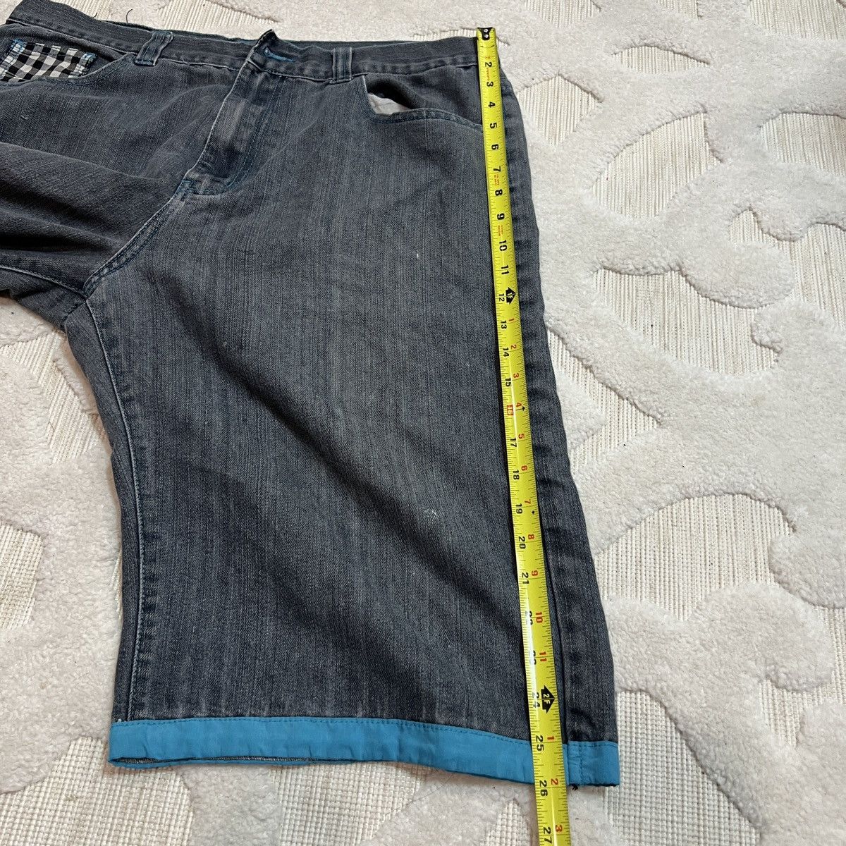 JNCO Crazy Vintage Y2K Red Ape Jean Shorts Hip Hop JNCO Style Size US 38 / EU 54 - 11 Thumbnail