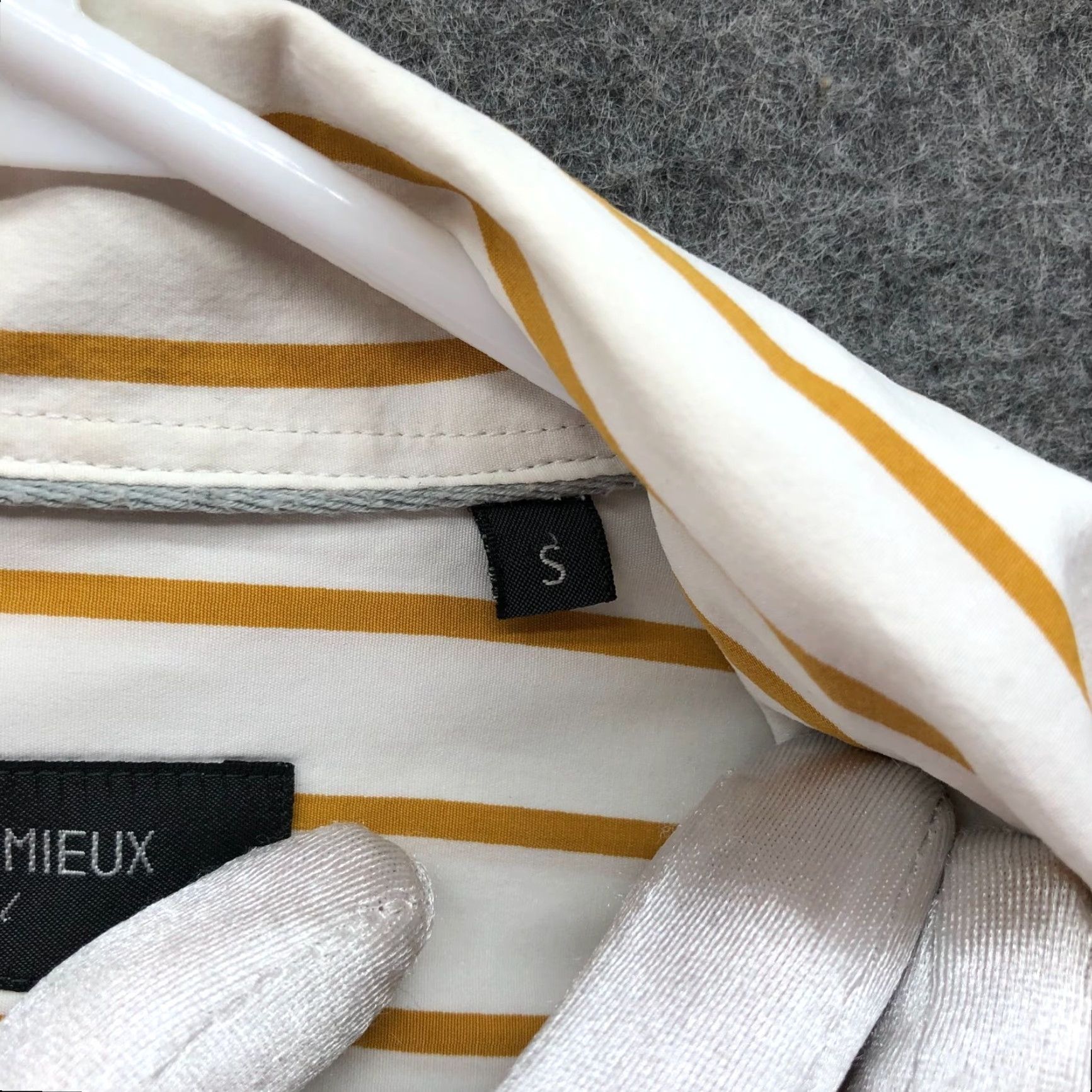 Cremieux Daniel Cremieux Silver Label Sartorial Shirt Mens S Gold Stripe Long Sleeve Button-Up Cotton Size US S / EU 44-46 / 1 - 6 Thumbnail