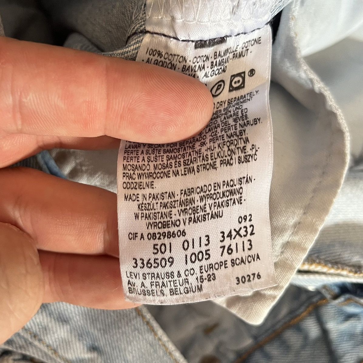 Levi's 🔥Vintage 34x32 Levis Denim 501 Made In Usa Jeans pants Size US 34 / EU 50 - 4 Thumbnail