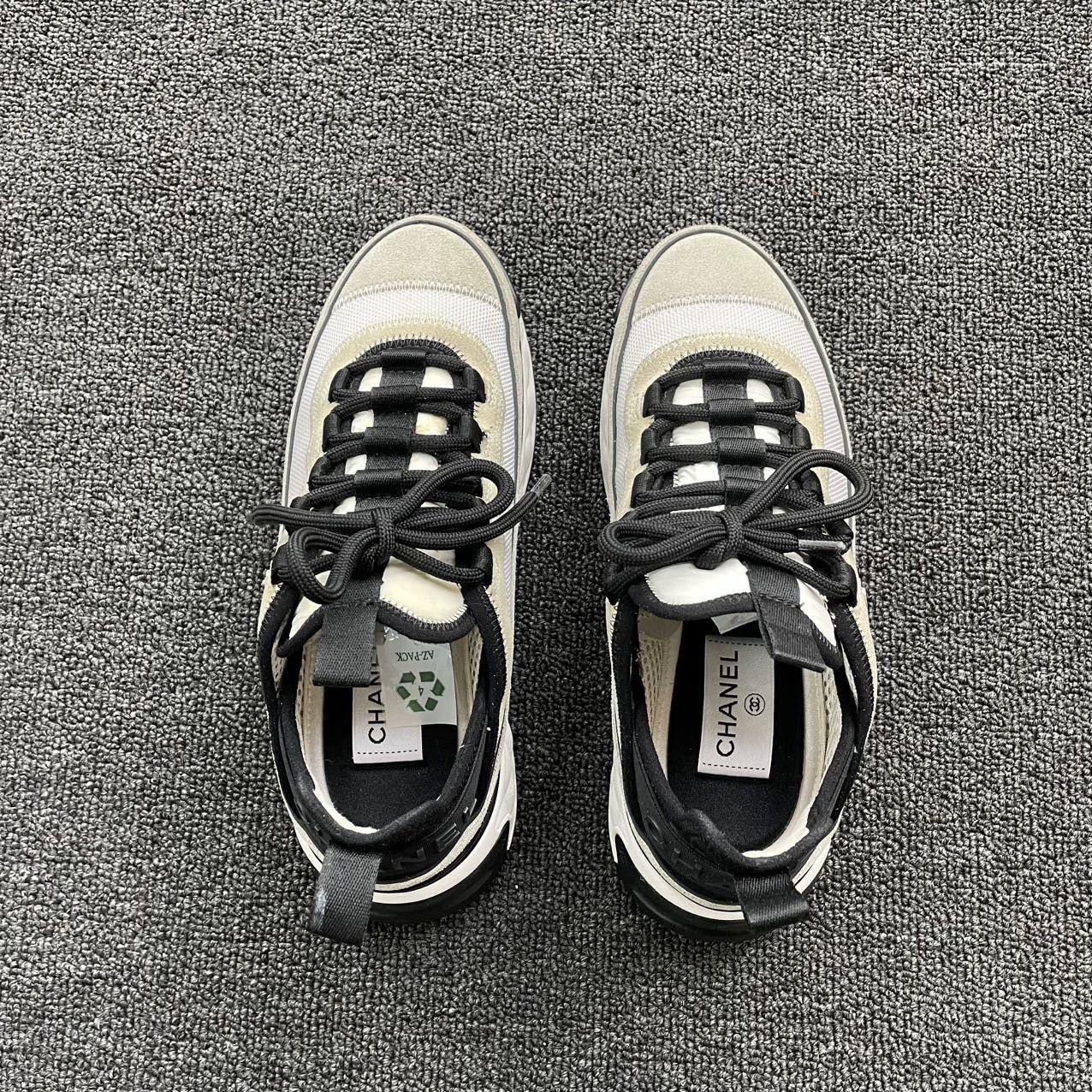 Chanel Chanel 95 New Gray White Sneakers 36 EU Size US 5.5 / IT 35.5 - 4 Thumbnail