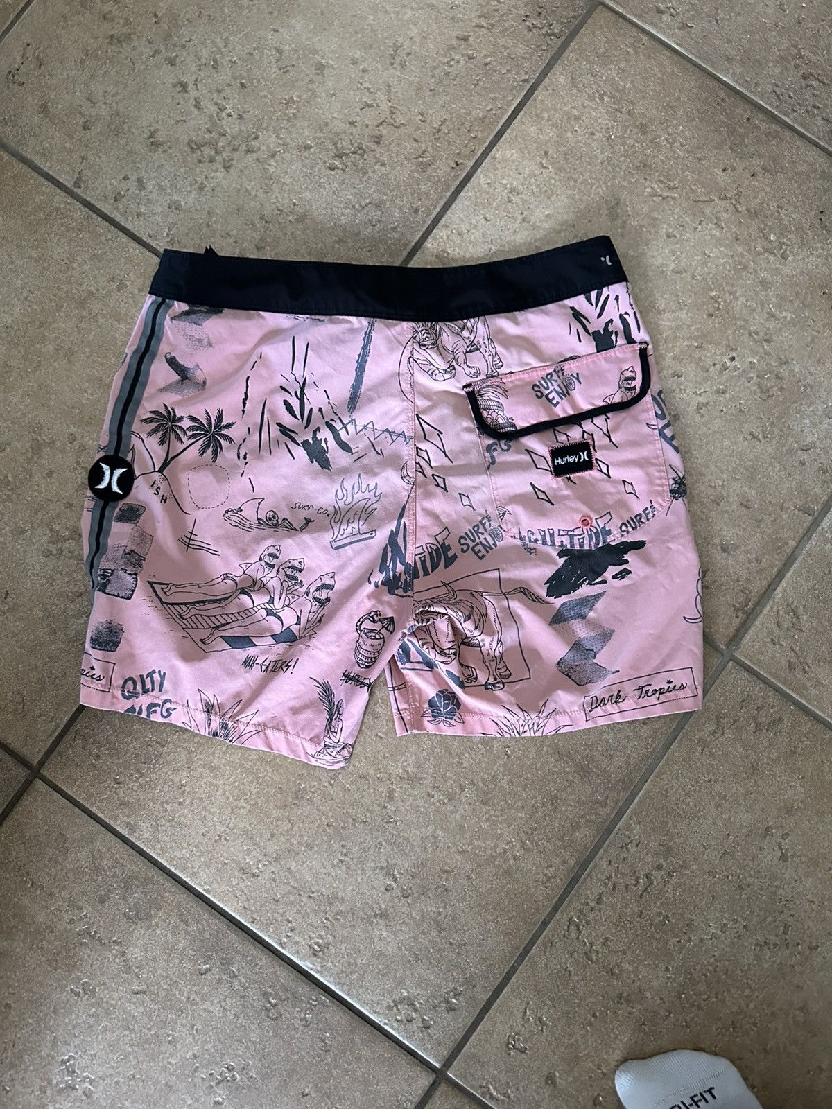 Hurley light pink mens hurley board shorts Size US 29 - 4 Thumbnail