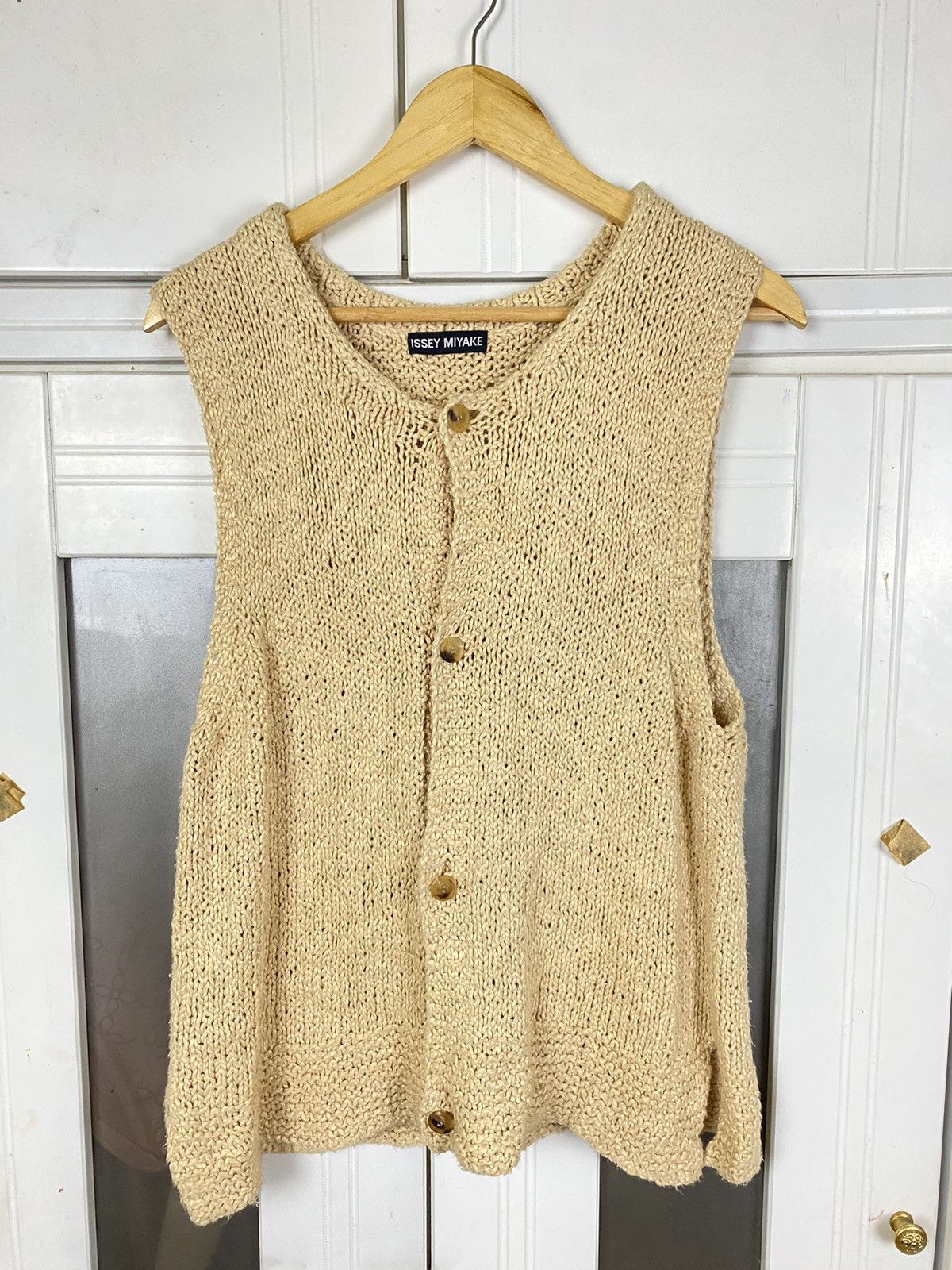 image of Issey Miyake x Vintage 2006 100% Washi / Paper Sweater in Brown, Men's (Size Medium)