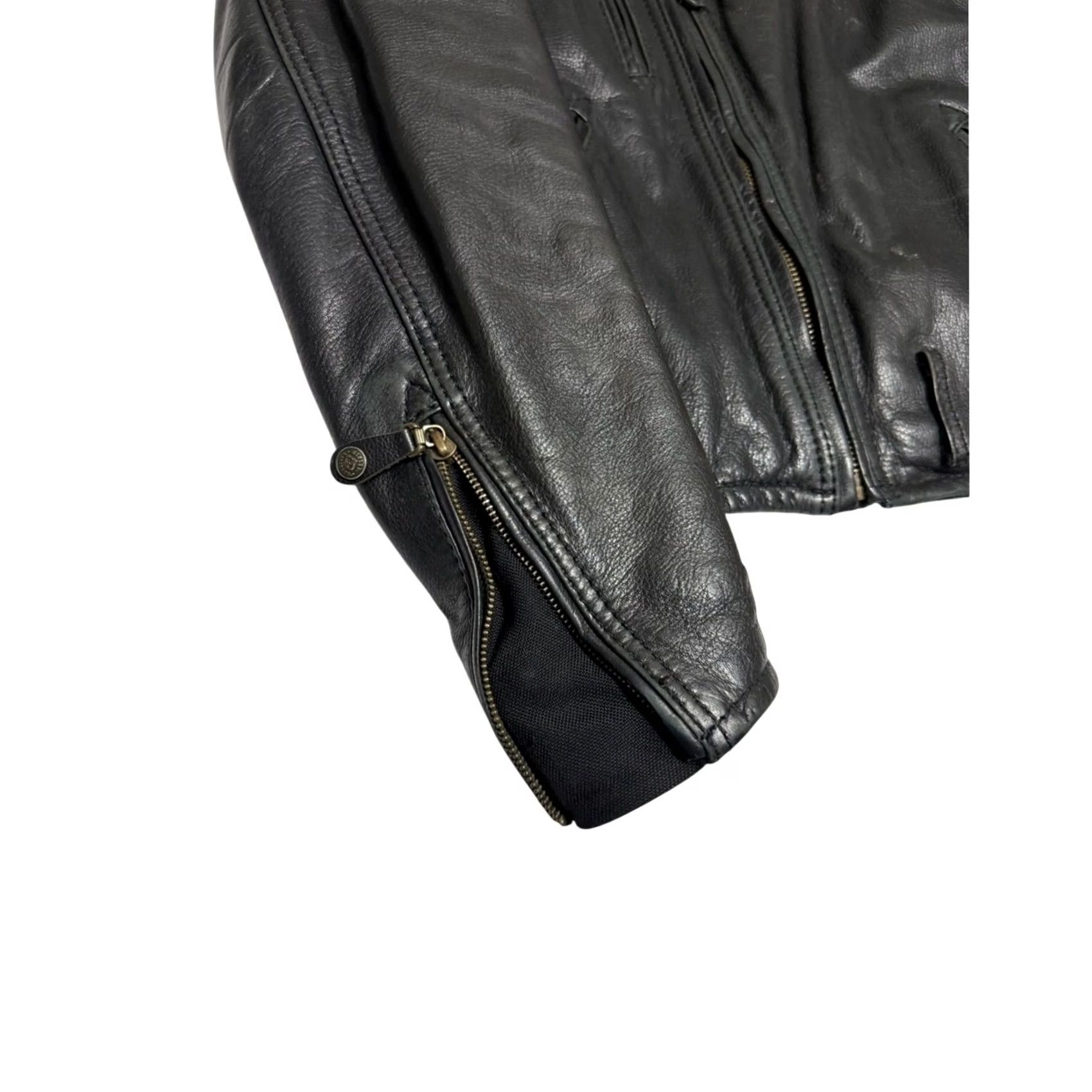Harley Davidson Vintage Harley Davidson Leather Jacket Large Men’s Black Stitched Flame Size US L / EU 52-54 / 3 - 5 Thumbnail