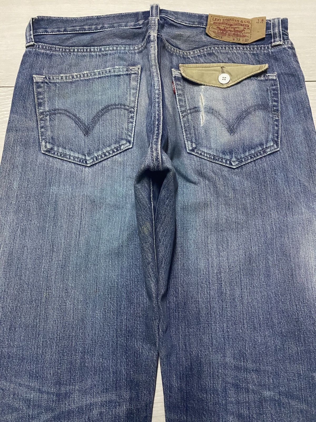 Levi's Vintage Levis 501 Distressed Loose Jeans Size US 33 - 4 Thumbnail