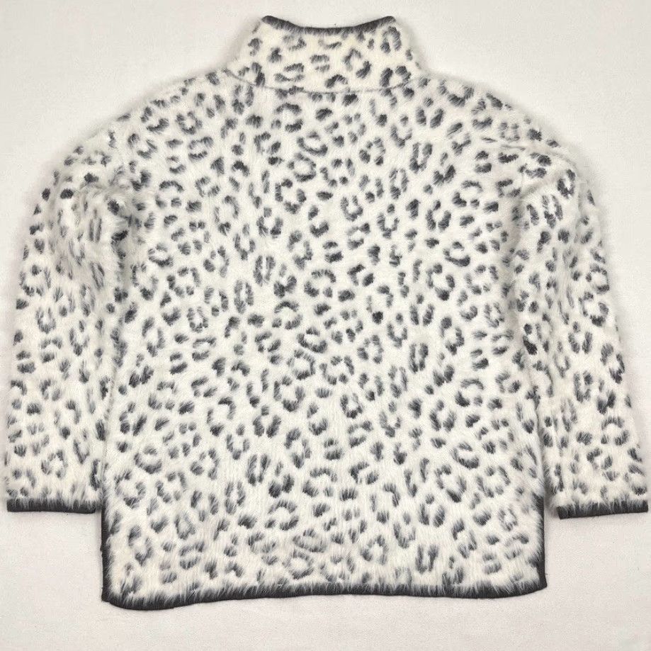 Anthropologie Anthropologie Snow Leopard Cindy Half Zip Pullover Sweater Womens M Knit Fuzzy Size M / US 6-8 / IT 42-44 - 7 Thumbnail