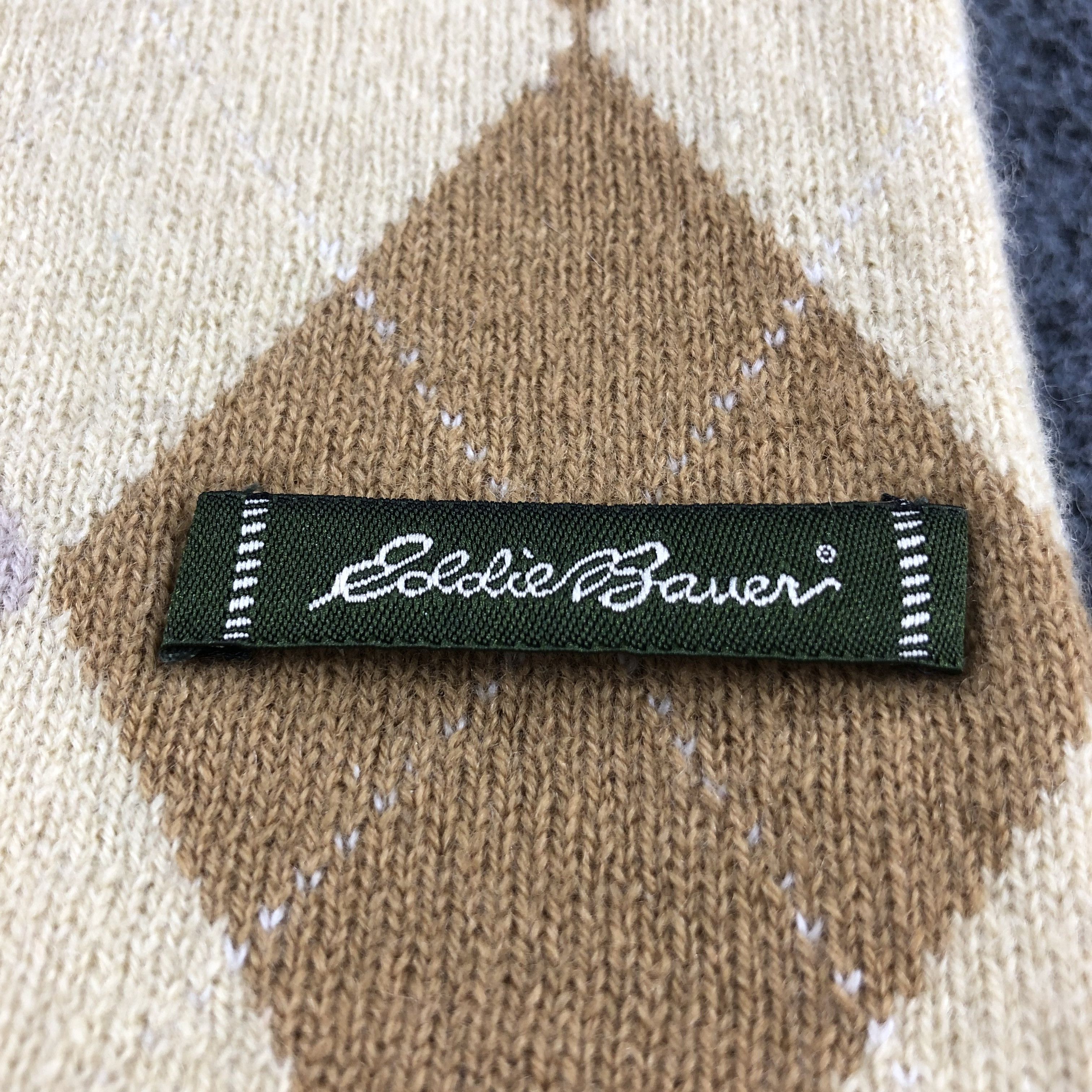 Eddie Bauer Eddie Bauer Argyle Wool Scarf Muffler V972 Size ONE SIZE - 4 Thumbnail