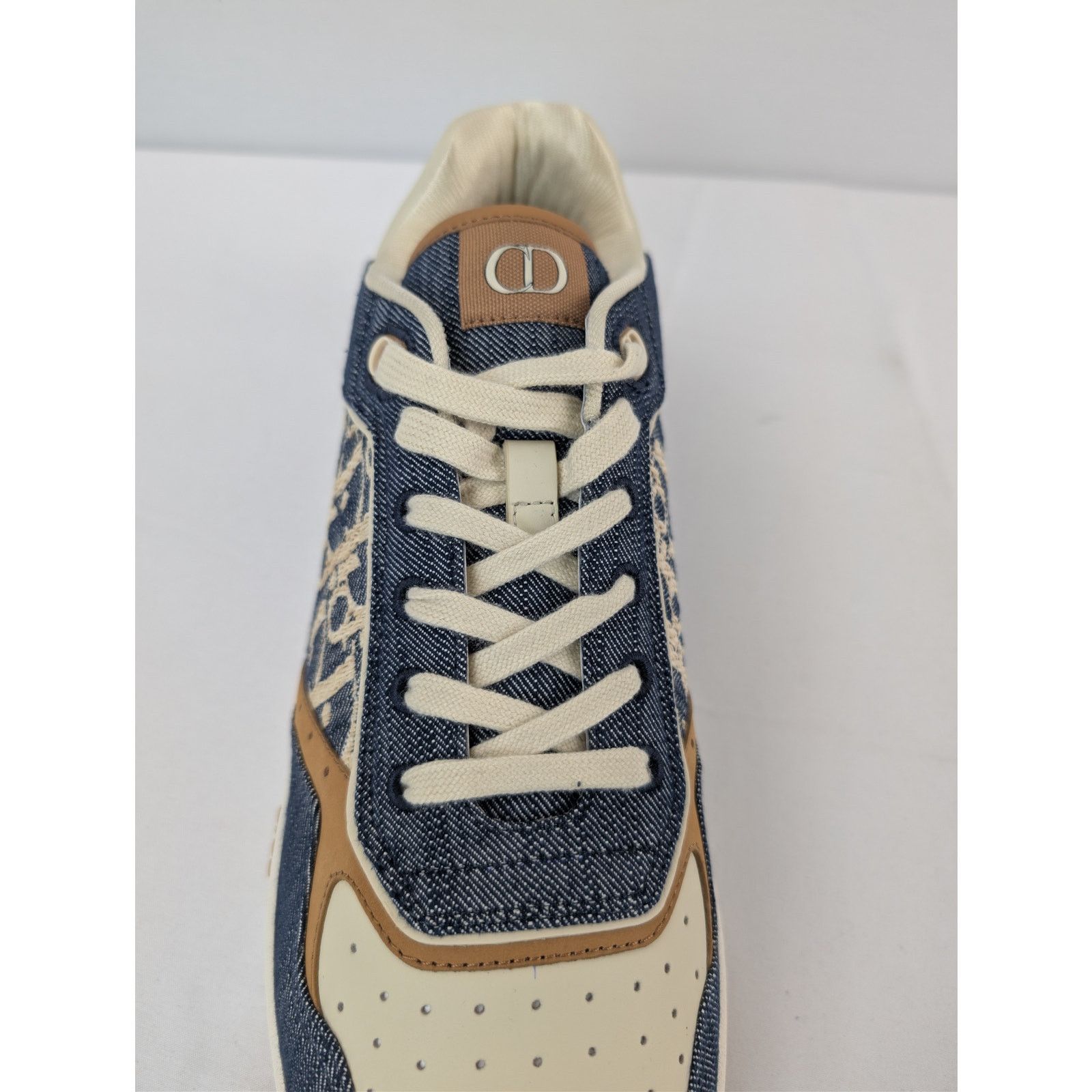 Dior o1rshd1 B27 Raffia Denim Uptown Low-Top Sneaker Blue/Brown Size US 13 / EU 46 - 17 Thumbnail