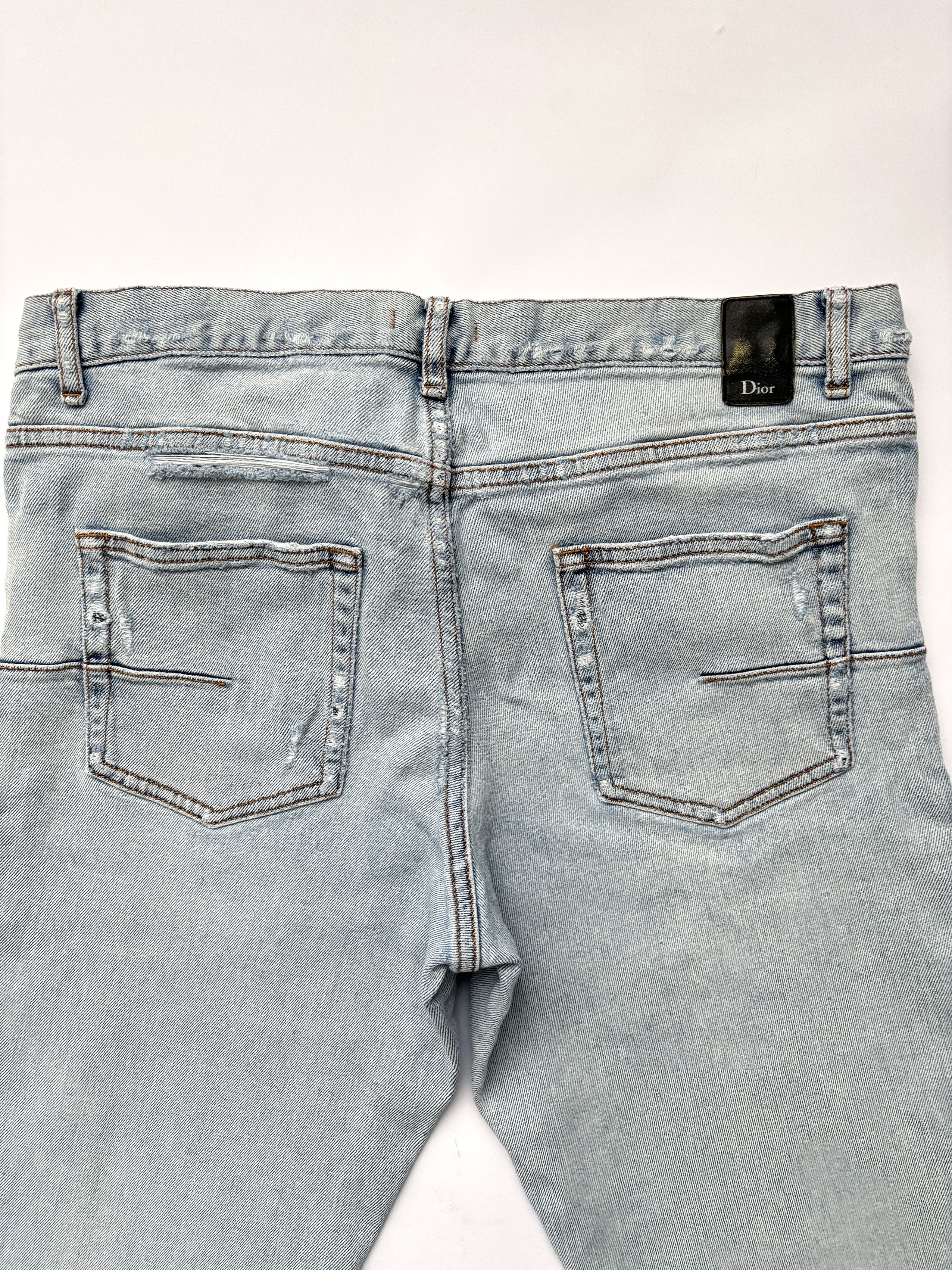 Dior ⚡️QUICK SALE⚡️Dior by Kim Jones Distressed Blue Jeans Size US 32 / EU 48 - 9 Thumbnail
