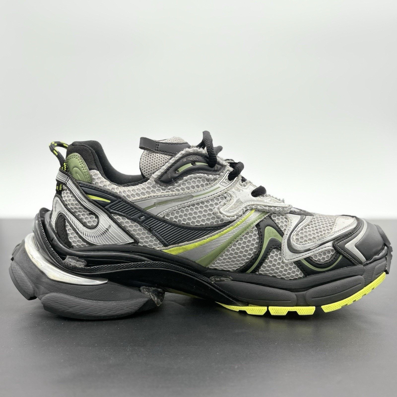 Balenciaga Balenciaga Runner 2.0 ' Silver Neon Yellow ' | SUPER CLEAN! Size US 13 / EU 46 - 10 Thumbnail