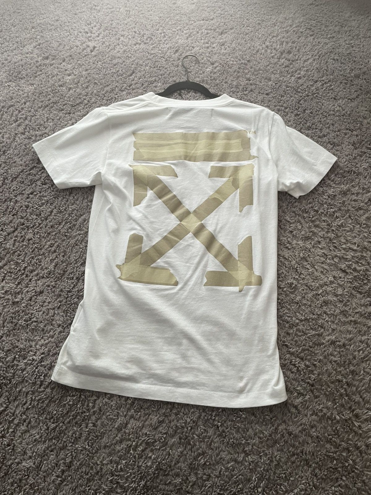 Off-White Off White Tape Arrows T-Shirt White/Beige Size US XS / EU 42 / 0 - 2 Thumbnail