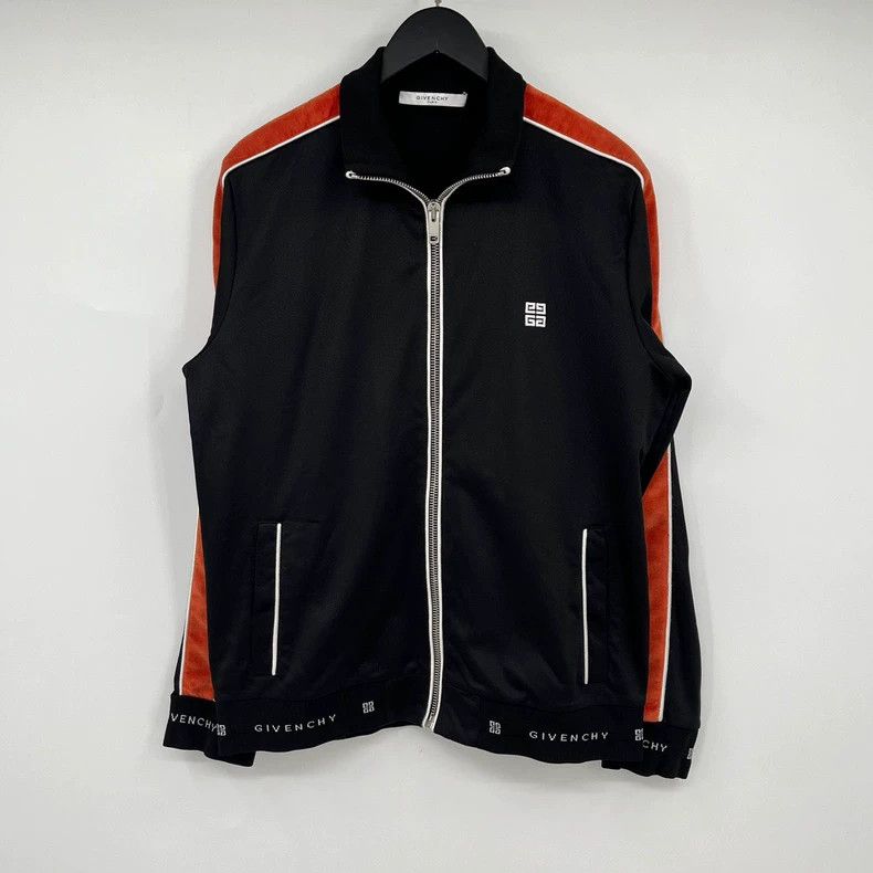Givenchy Givenchy Velvet Embroidered Lettering Zipper Jacket Size US XL / EU 56 / 4 - 1 Thumbnail