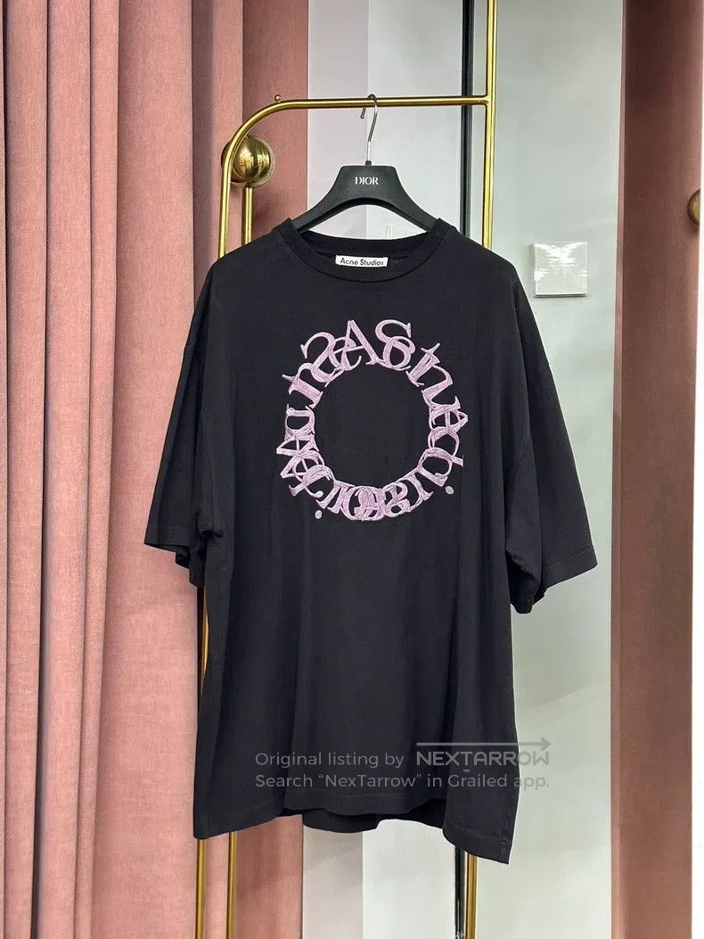 Acne Studios Acne Studios Purple Letter Short Sleeve T-Shirt Size US M / EU 48-50 / 2 - 1 Thumbnail