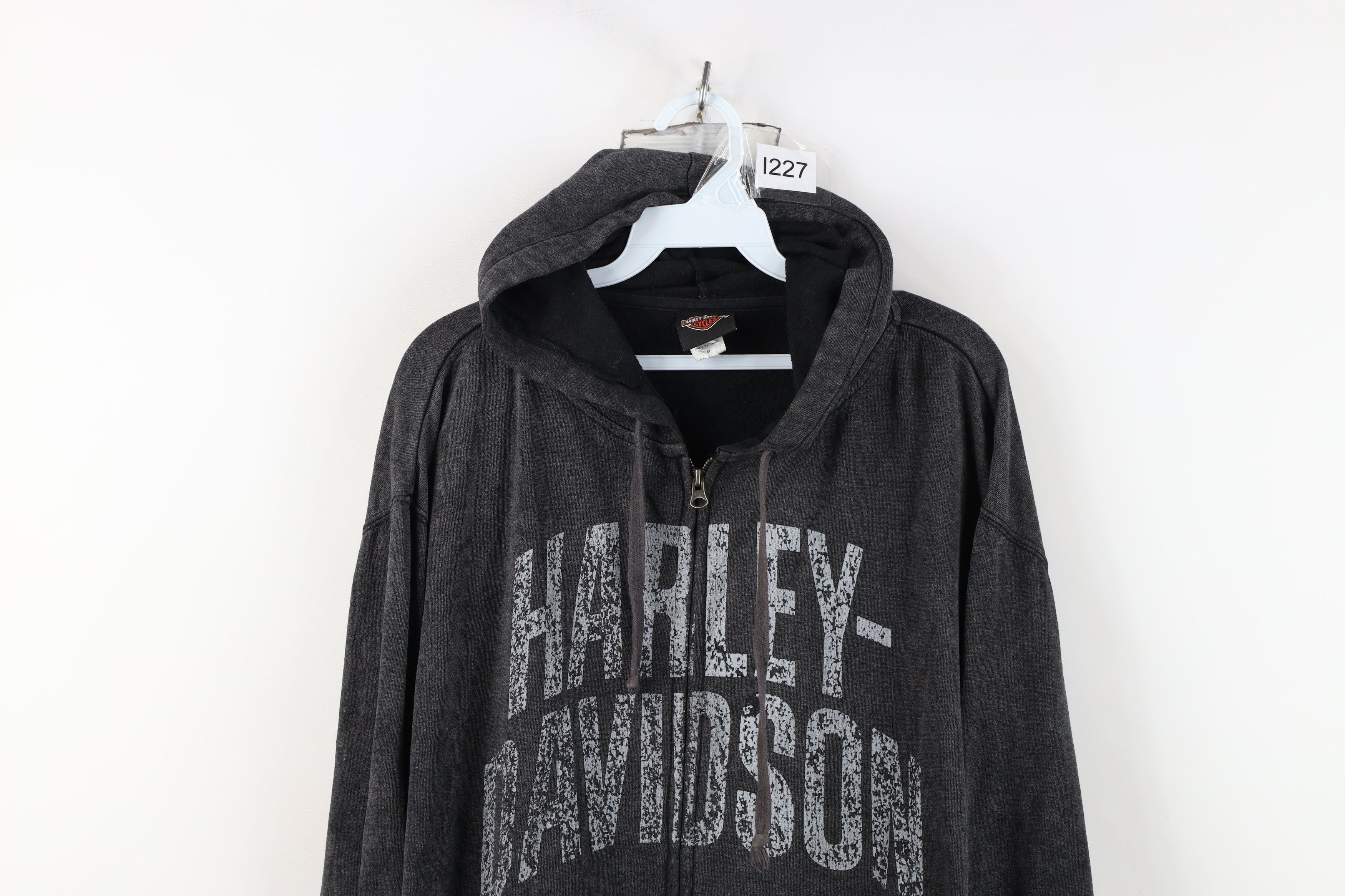 Harley Davidson Vintage Y2K Harley Davidson Acid Wash Full Zip Hoodie Gray Size US M / EU 48-50 / 2 - 2 Thumbnail