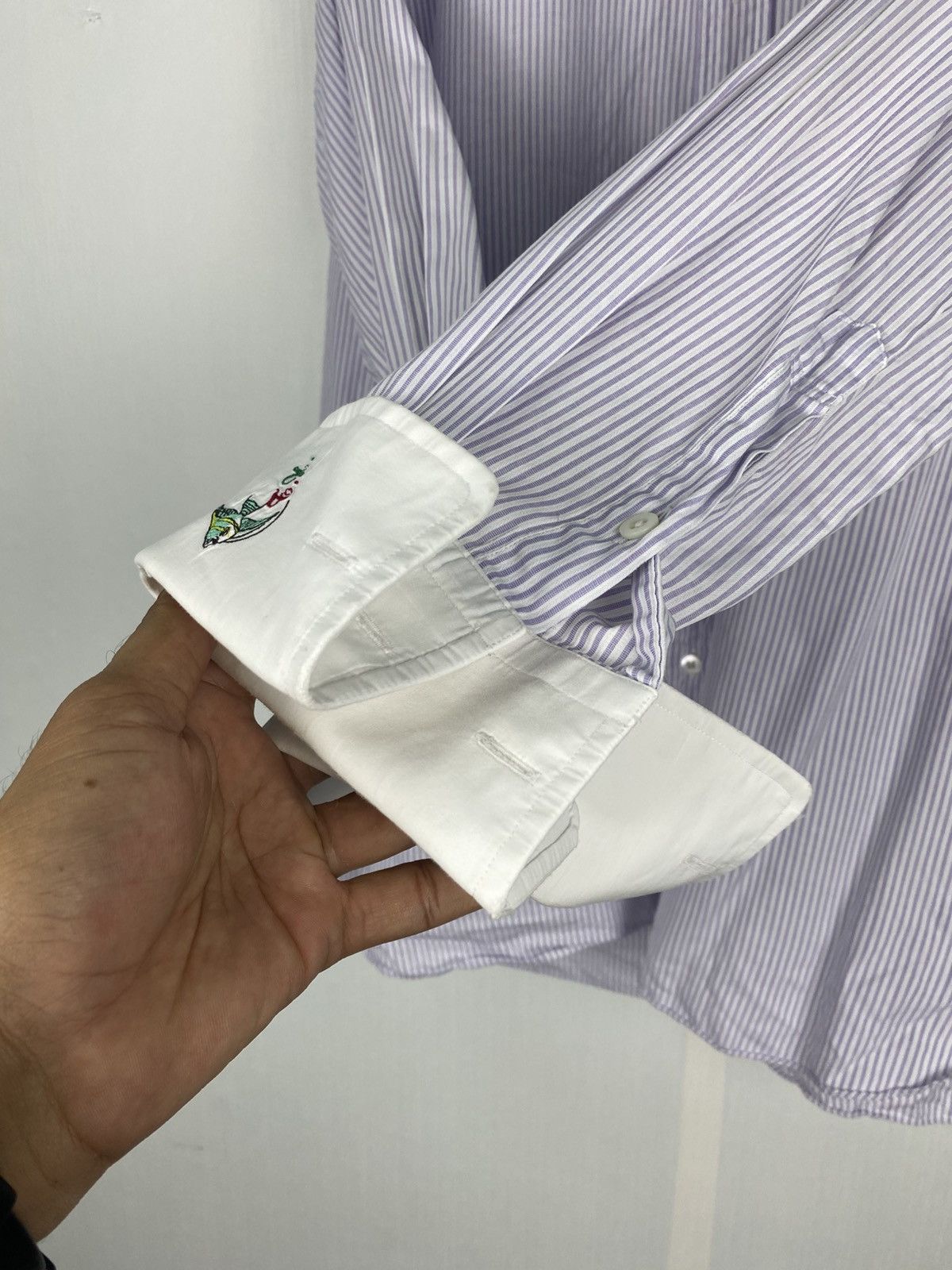 Alfred Dunhill Vintage Dunhill Ordermade button ups shirt Size US L / EU 52-54 / 3 - 6 Thumbnail