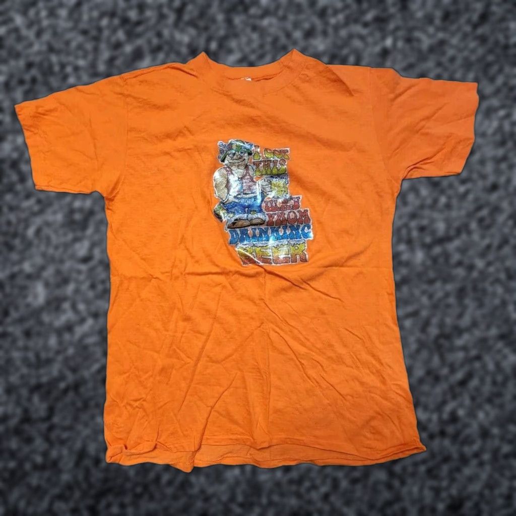 Vintage Vintage Mens L I Got This Way From Drinking Beer Funny T Shirt Single Stitch Nike Shirt Size US L / EU 52-54 / 3 - 1 Thumbnail