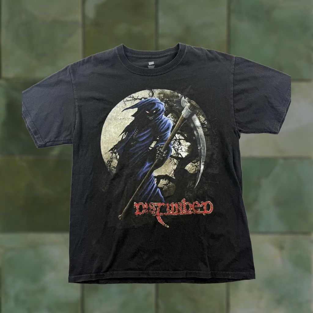 Hanes Disturbed Hanes Shirt Mens M Black Graphic Tee Crew Neck Short Sleeve Size US M / EU 48-50 / 2 - 1 Thumbnail