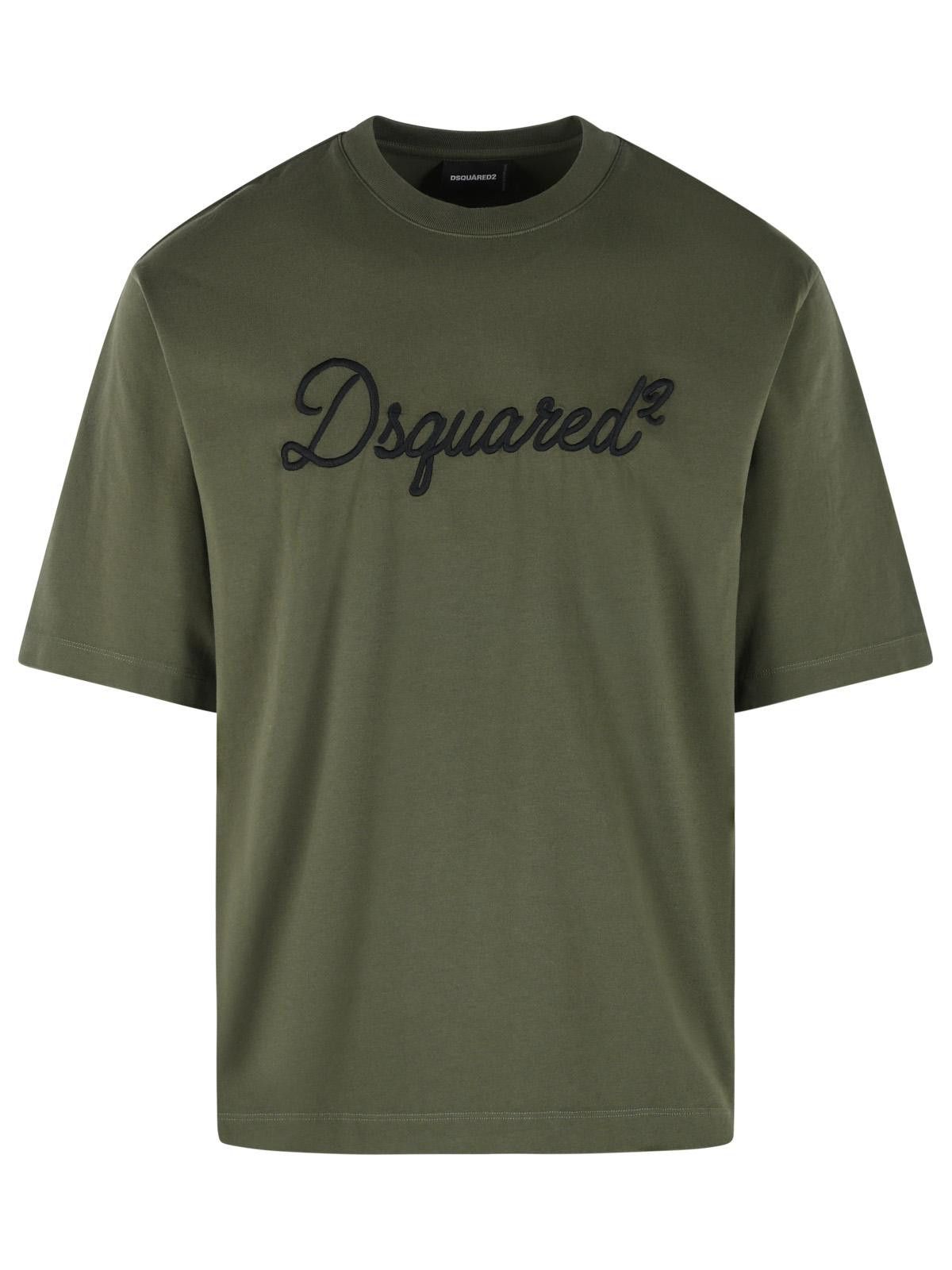 Dsquared2 DSQUARED2 Green Cotton T-Shirt Size US M / EU 48-50 / 2 - 1 Thumbnail