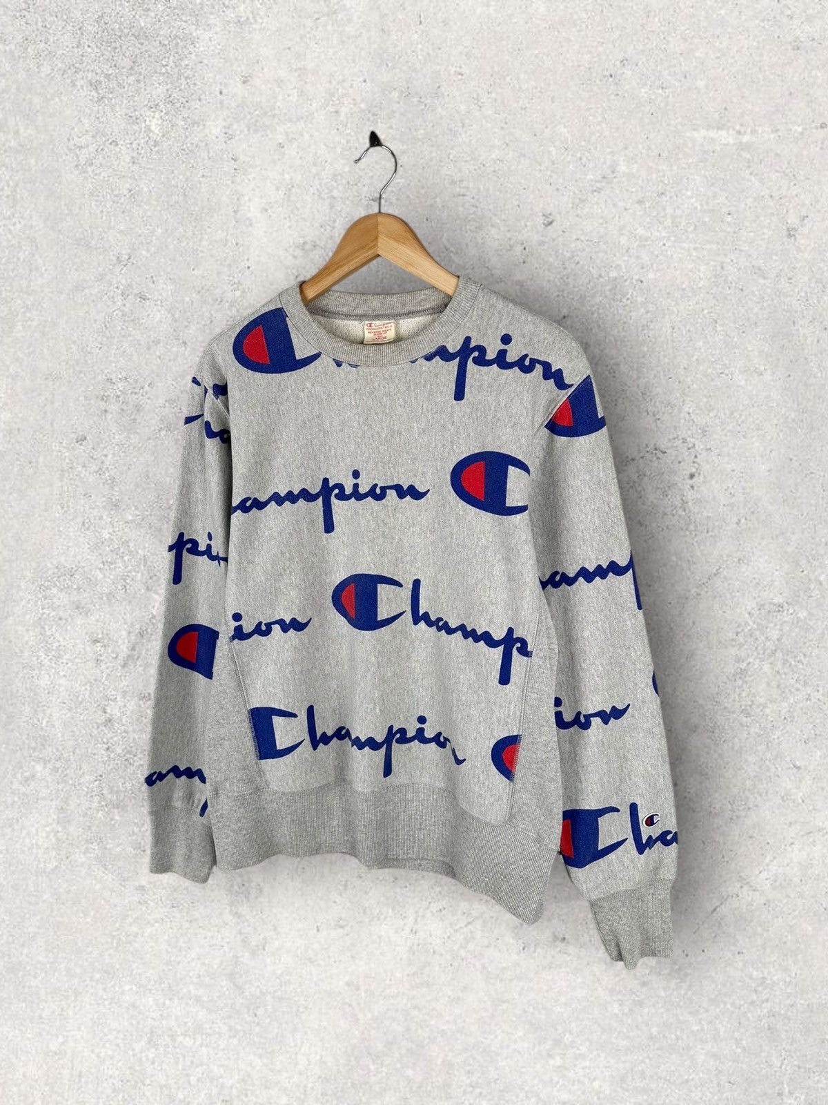 Champion Champion Reverse Weave Up Monogram Logo Sweatshirt Size US L / EU 52-54 / 3 - 1 Thumbnail
