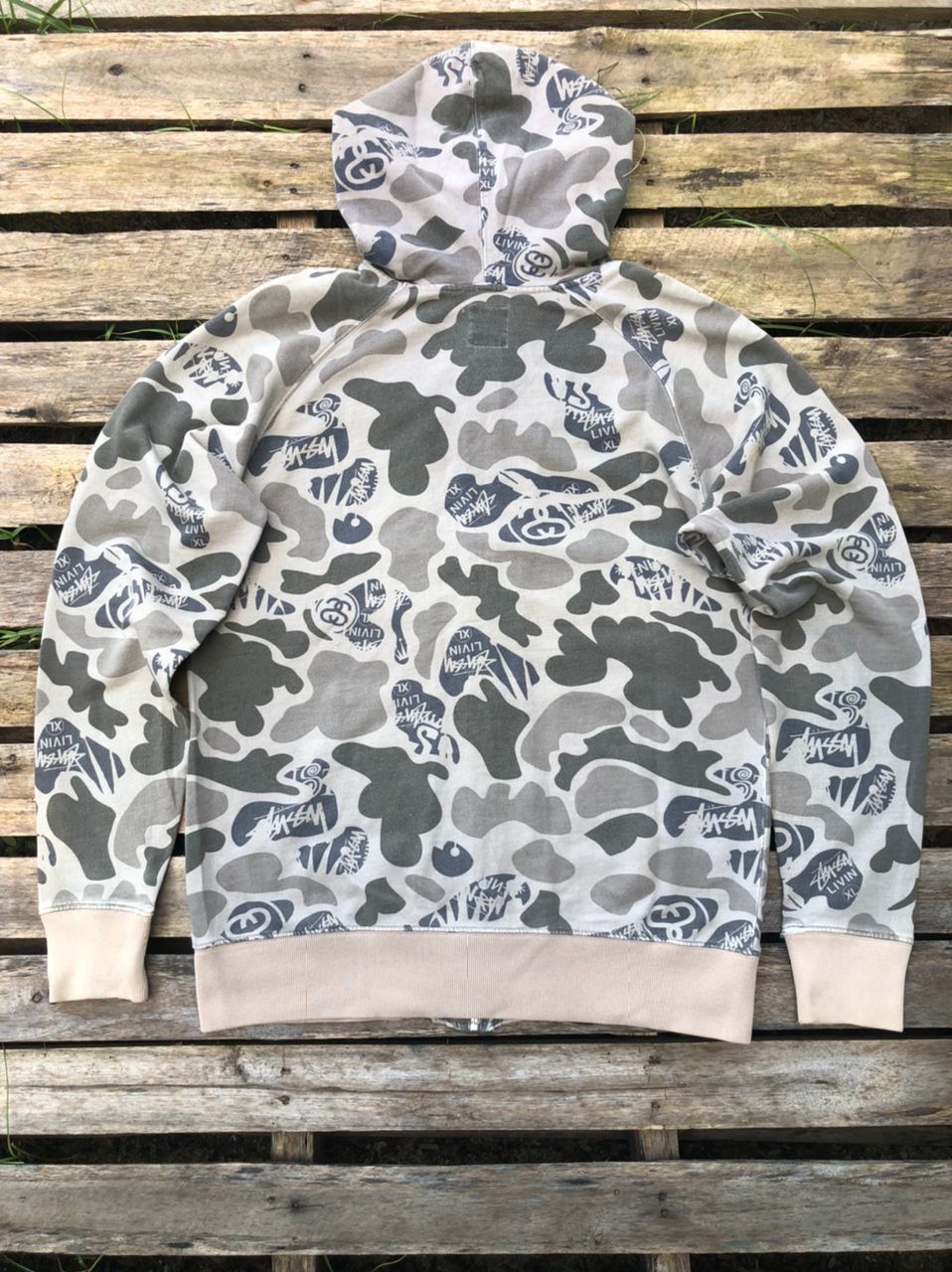 Stussy Vintage Stussy Camo Full Print Zipper Hoodie Size US M / EU 48-50 / 2 - 2 Thumbnail