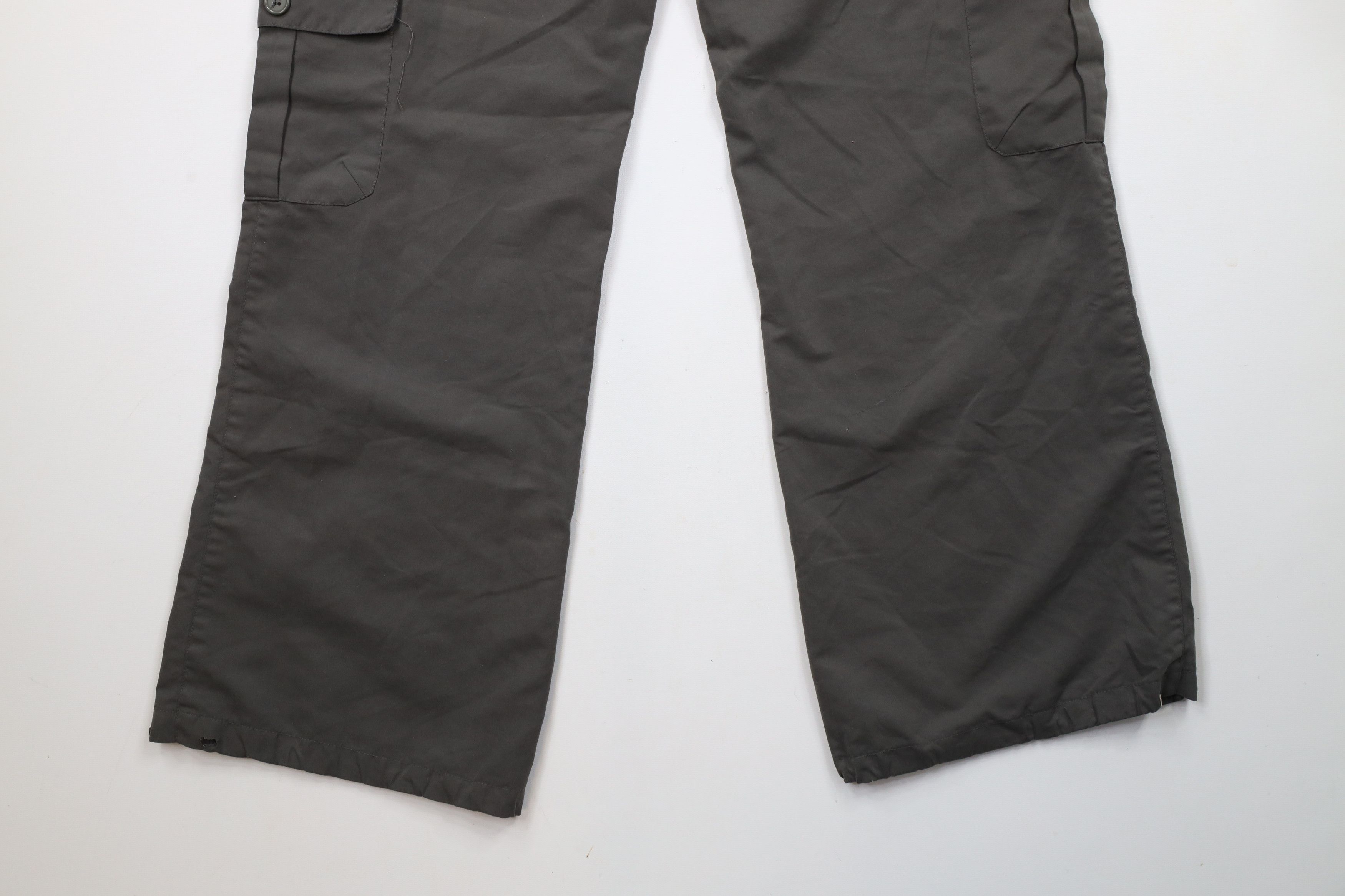 Vintage Vintage 90s Y2K Baggy Wide Leg Cargo Pants Polyester Gray Size 32" / US 10 / IT 46 - 10 Thumbnail