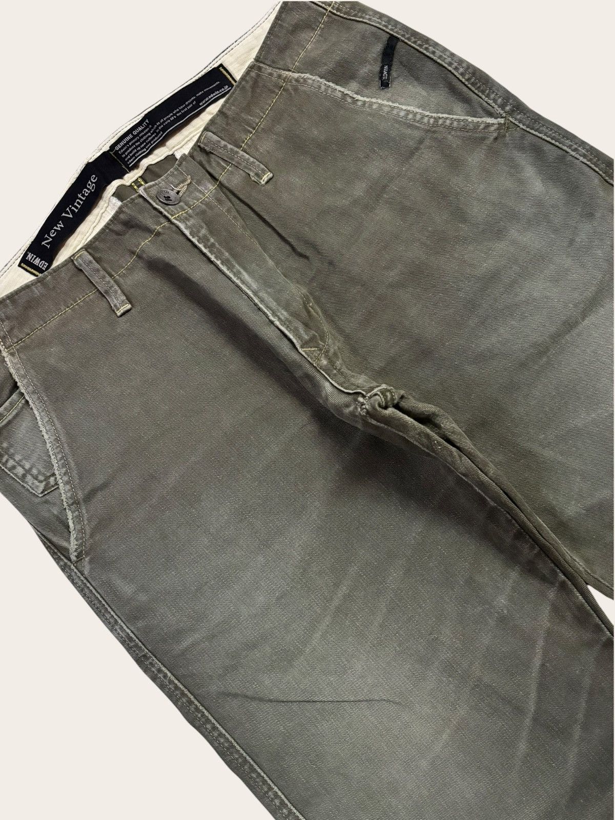 Edwin Vtg Edwin Baggy Moss Duck Green Loose Jeans Size US 34 / EU 50 - 3 Thumbnail