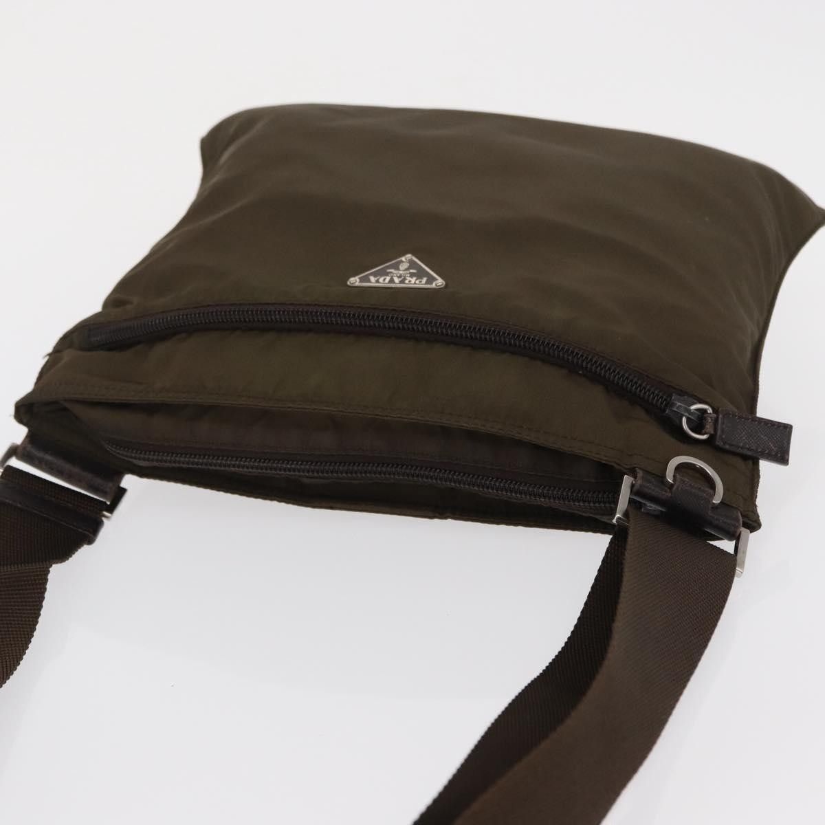 Prada PRADA Shoulder Bag Nylon Khaki Silver Auth 164284 - Jerrillo Size ONE SIZE - 6 Thumbnail
