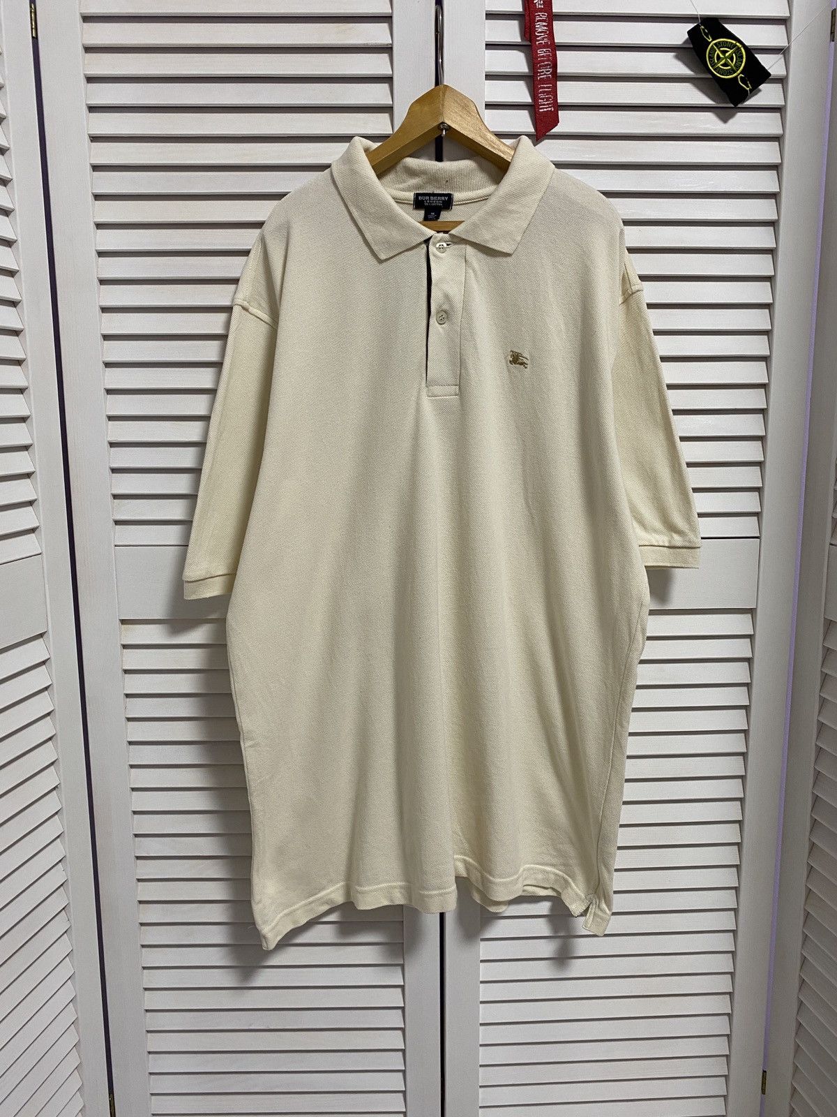 Burberry 🧇 Logo Nova Check Detail Rugby Polo Size US XL / EU 56 / 4 - 1 Thumbnail