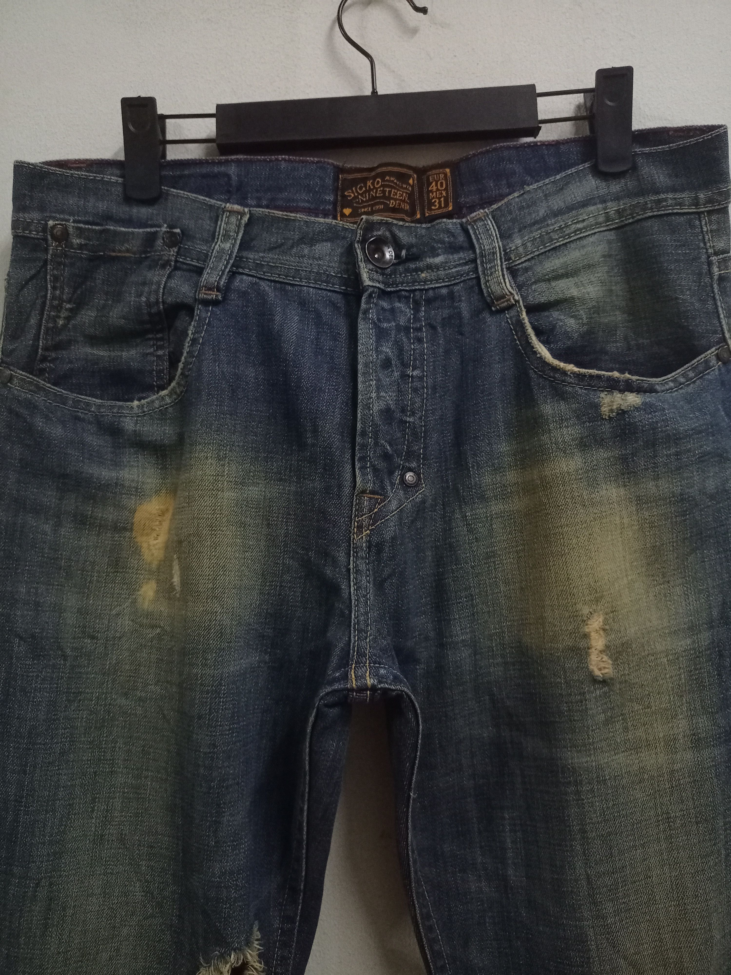 Japanese Brand Vintage Japanese Brand Distressed Loose Jeans Size US 32 / EU 48 - 4 Thumbnail