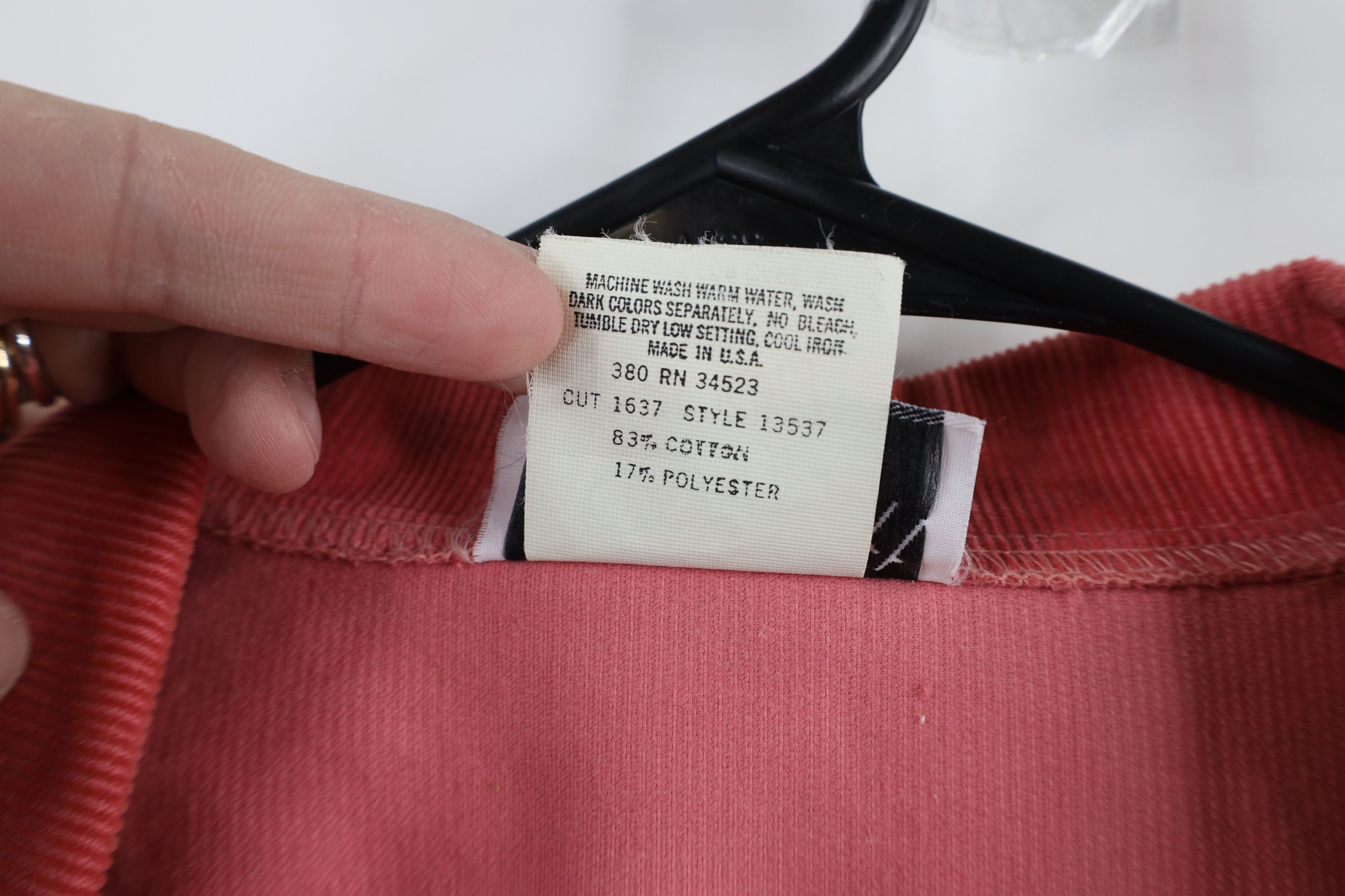 Vintage Vintage 80s 90s Streetwear Corduroy Blazer Jacket Pink USA Size XXL / US 16-18 / IT 52-54 - 8 Thumbnail