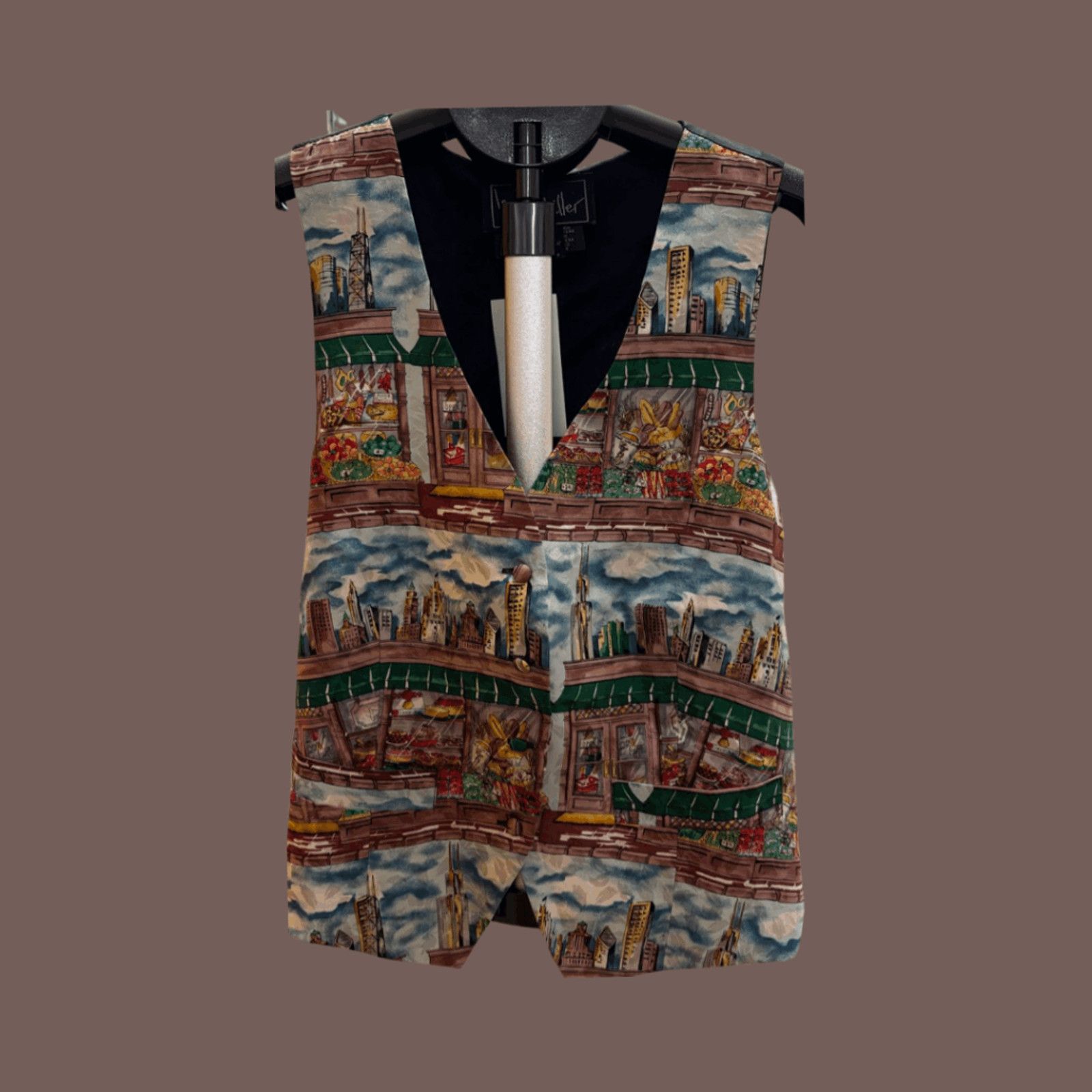 Nicole Miller VTG Silk Vest | Nicole Miller NYC Scene | 90s Gallerywear Size M / US 6-8 / IT 42-44 - 1 Thumbnail