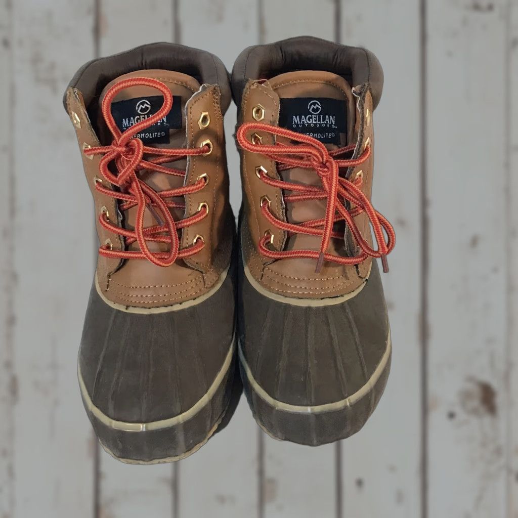 Vintage Magellan Outdoors Women’s Snow Boots Size 8 Leather Upper Insulated Casual Travel Winter Fall Brown/Cognac Size US 8 / IT 38 - 1 Thumbnail