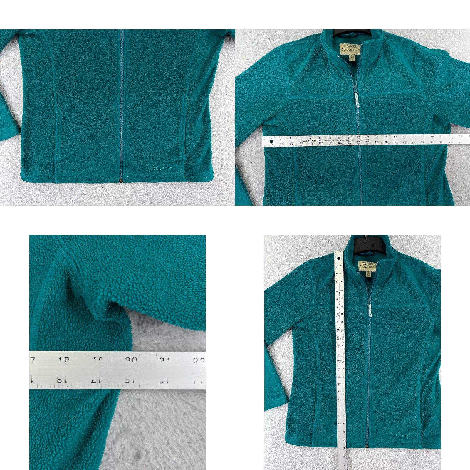Vintage Cabela's Jacket Womens Small Teal Fleece Mock Neck Cozy Pockets Polyester Size S / US 4 / IT 40 - 8 Thumbnail