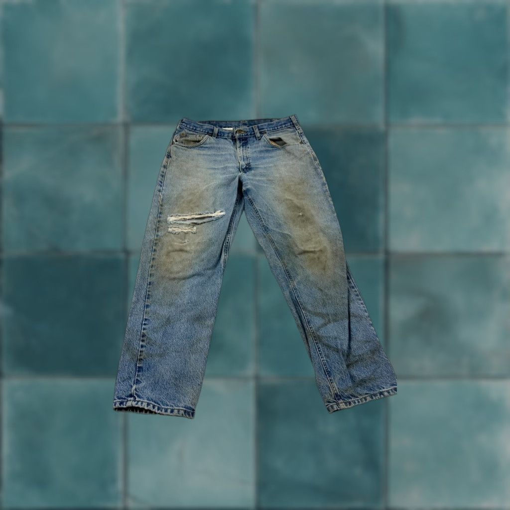Carhartt Carhartt Jeans Mens 36x30 Blue Denim Distressed Relaxed Tapered Leg Outdoor Size US 36 / EU 52 - 1 Thumbnail