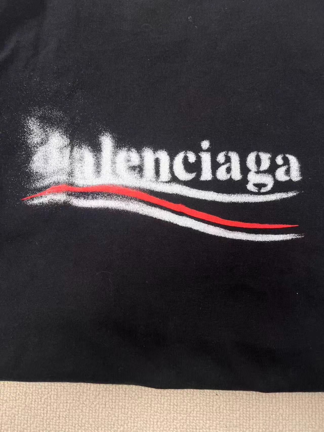 Balenciaga Balenciaga Logo Print Short Sleeve Crewneck T-shirt Black M Size US M / EU 48-50 / 2 - 3 Thumbnail