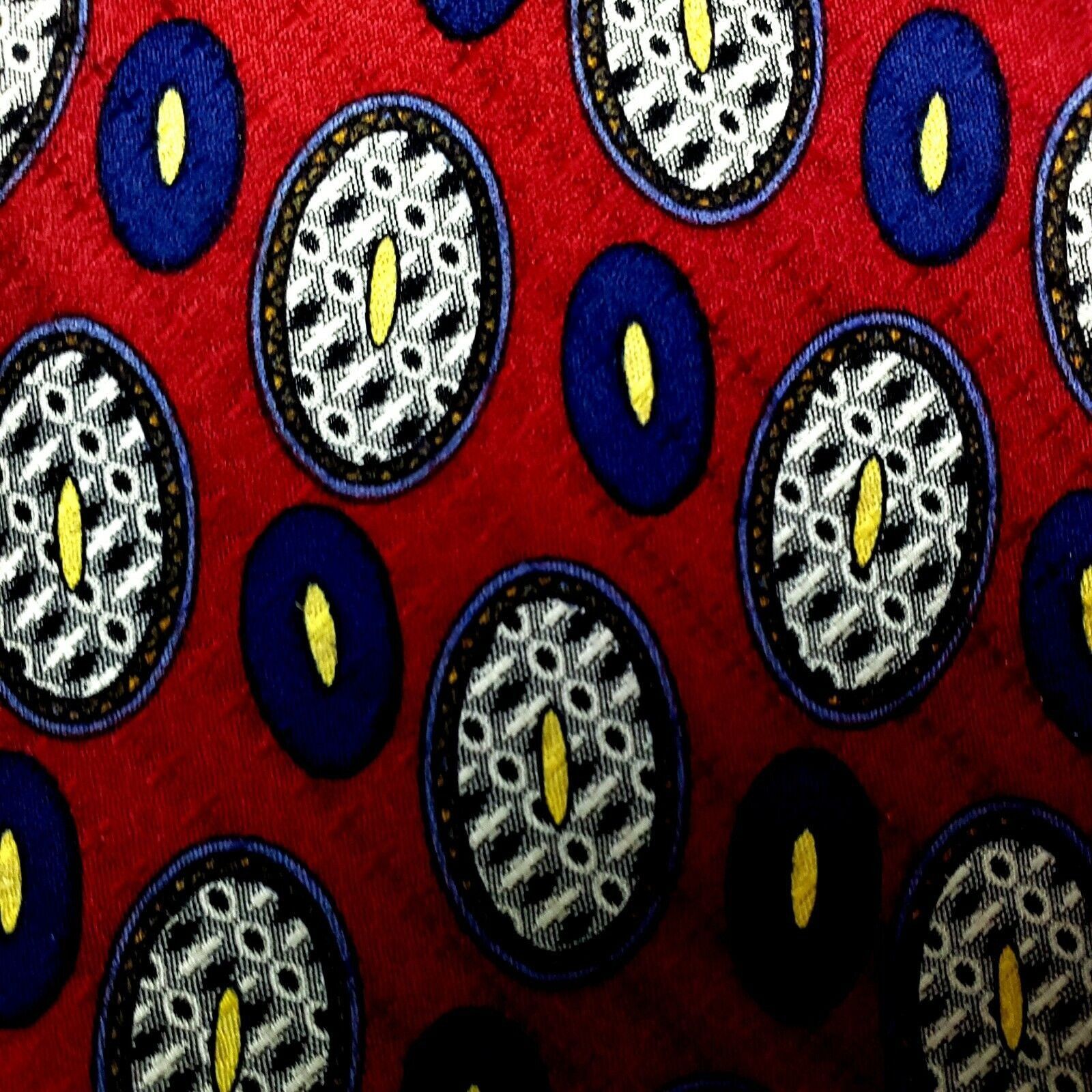 Robert Talbott Robert Talbot Nordstrom Silk Tie Red Print Classic Geometric Size ONE SIZE - 2 Thumbnail