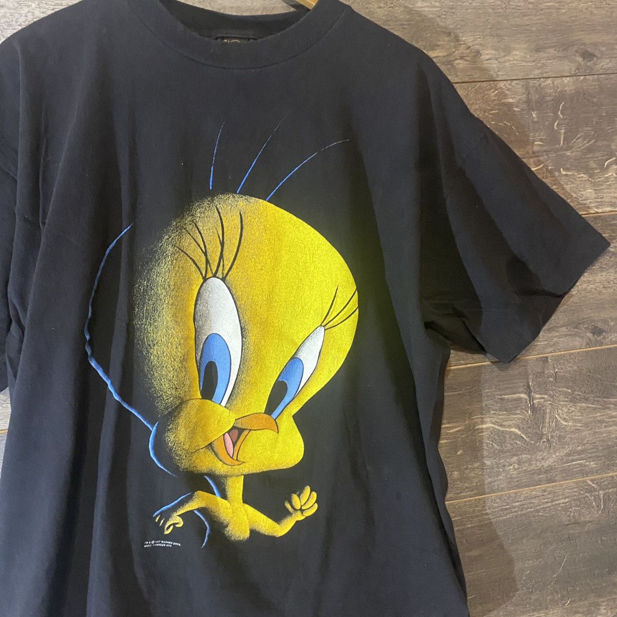 image of Changes x Universal Studios Vintage 1997 90's Looney Tunes Tweety T Shirt Size XL Xlarge in Black