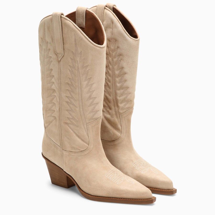 Paris Texas o1d2blof0924 Leather Boots in Beige Size US 7 / IT 37 - 2 Thumbnail