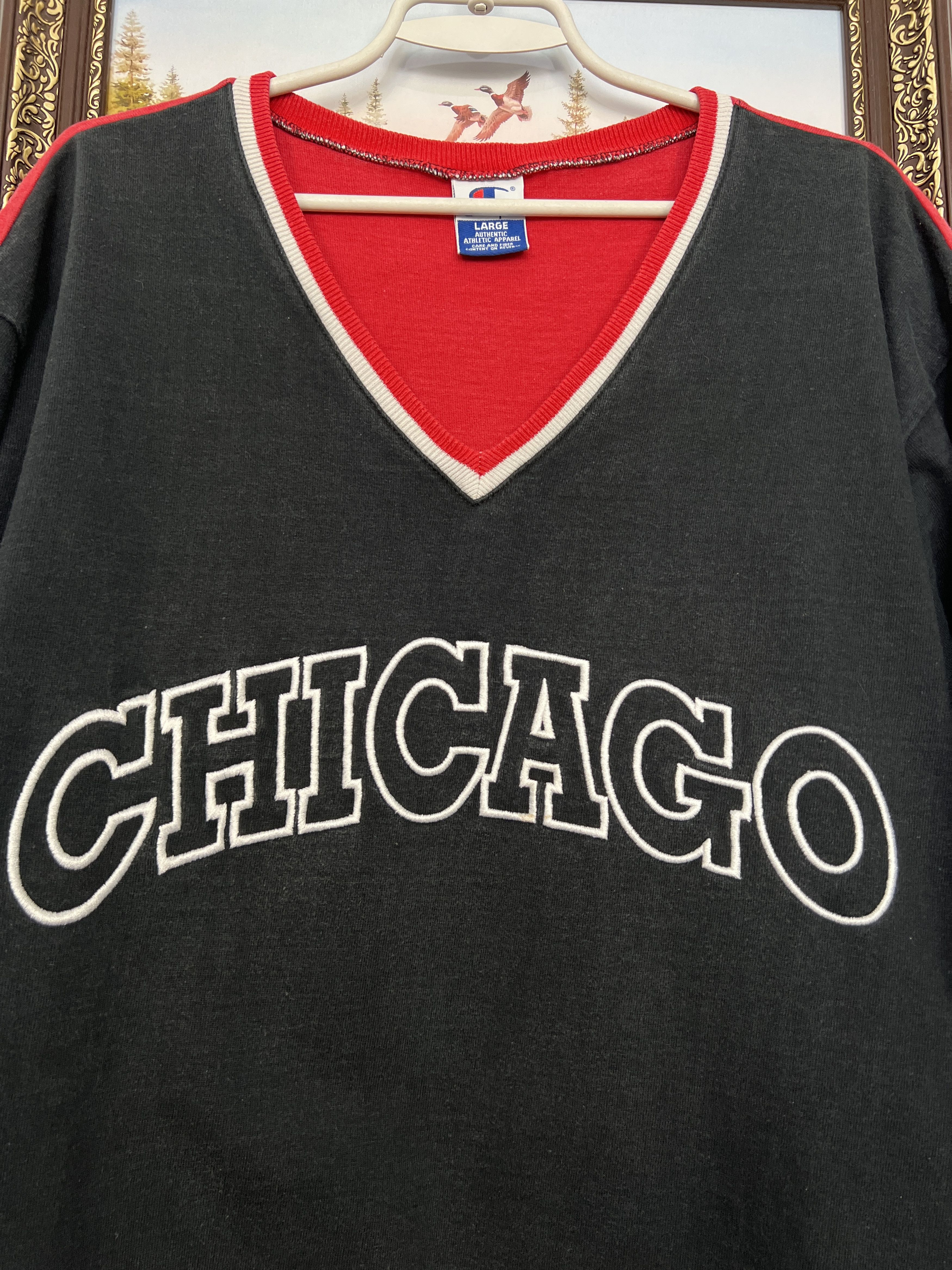 Champion Vintage 90's Champion Chicago Bulls Jordan Shooting Jersey Size US L / EU 52-54 / 3 - 3 Thumbnail