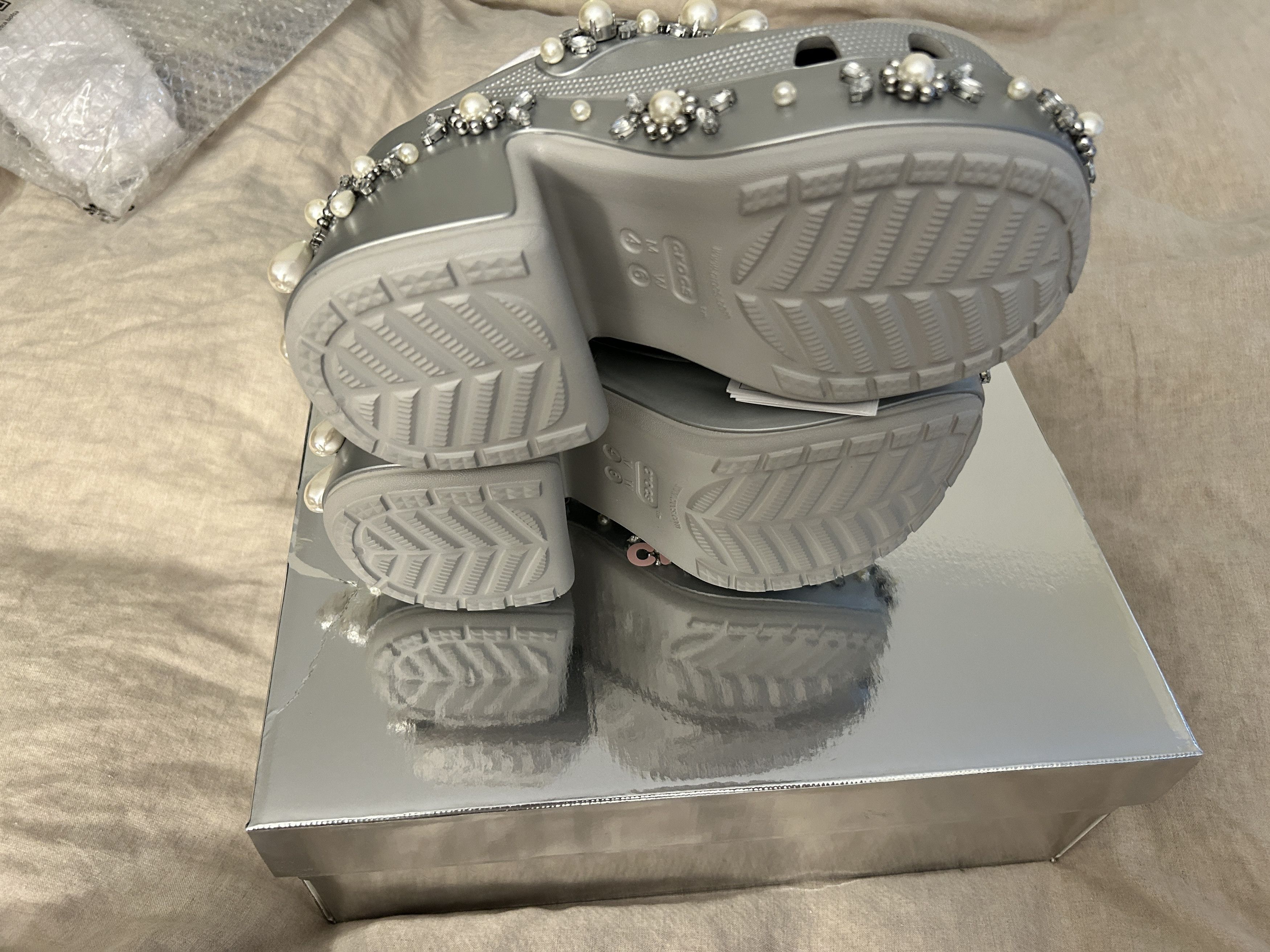 Crocs × Simone Rocha Crocs Siren Clog Simone Rocha Silver Size US 7 / IT 37 - 9 Thumbnail