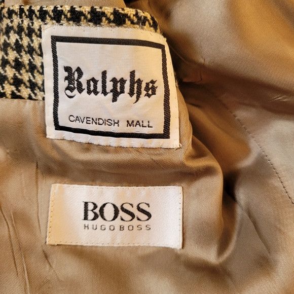 Hugo Boss Hugo boss vintage virgin wool houndstooth jacket - size 50 Size 50R - 7 Thumbnail