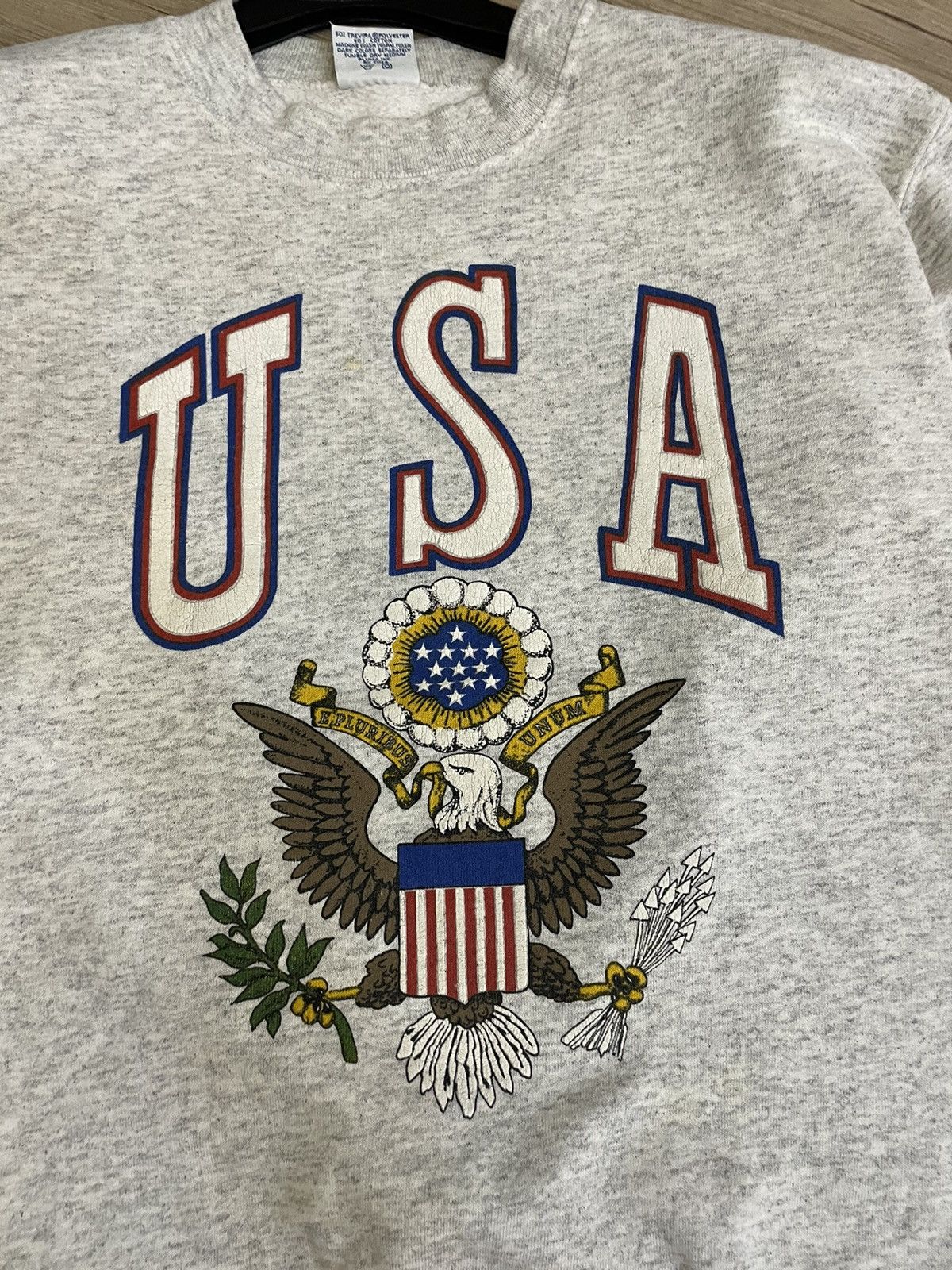 Vintage 90 USA Ex Pluribus Unum Pullover Sweatshirt