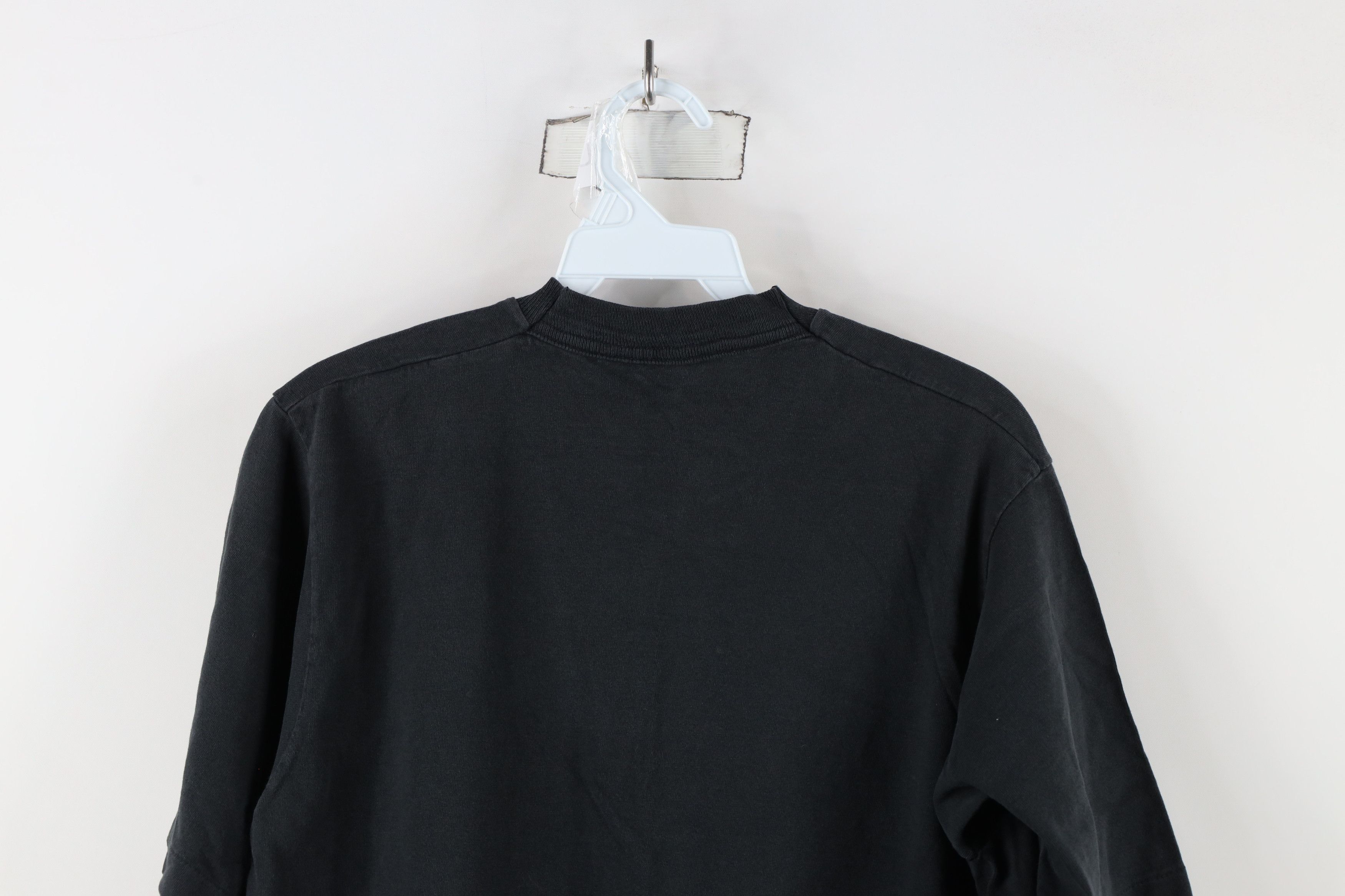 Vintage Vintage 90s Streetwear Blank Pocket T-Shirt Black Cotton USA Size US M / EU 48-50 / 2 - 11 Thumbnail