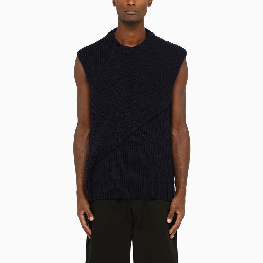 image of Jil Sander O1D2Blof0424 Jumper In Navy, Men's (Size Medium)