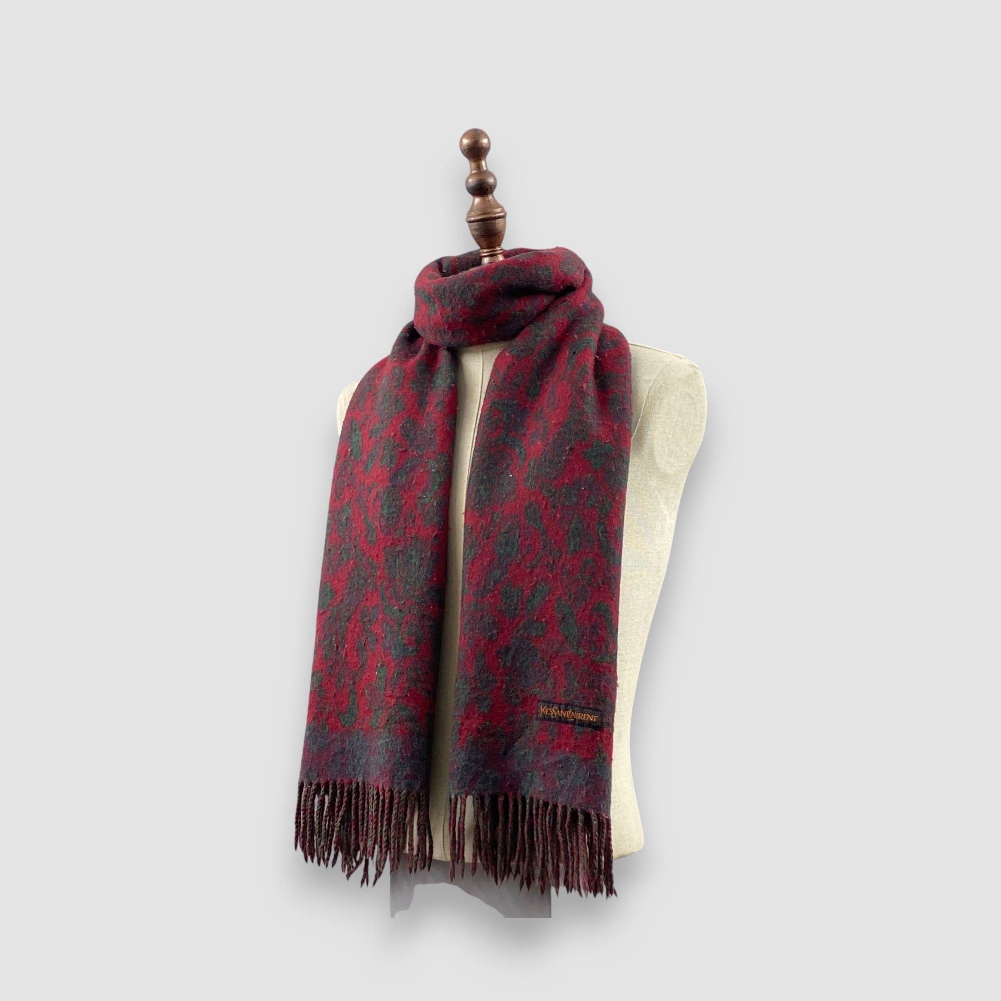 Yves Saint Laurent Vintage Yves Saint Laurent Scarf Muffler YSL Wool Scarves Size ONE SIZE - 2 Thumbnail