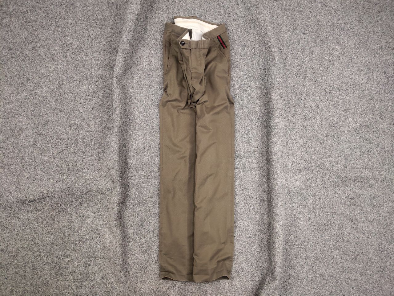 image of Gucci Authentic Vintage Beige Cotton Trouser Pants With Logo, Men's (Size 36)
