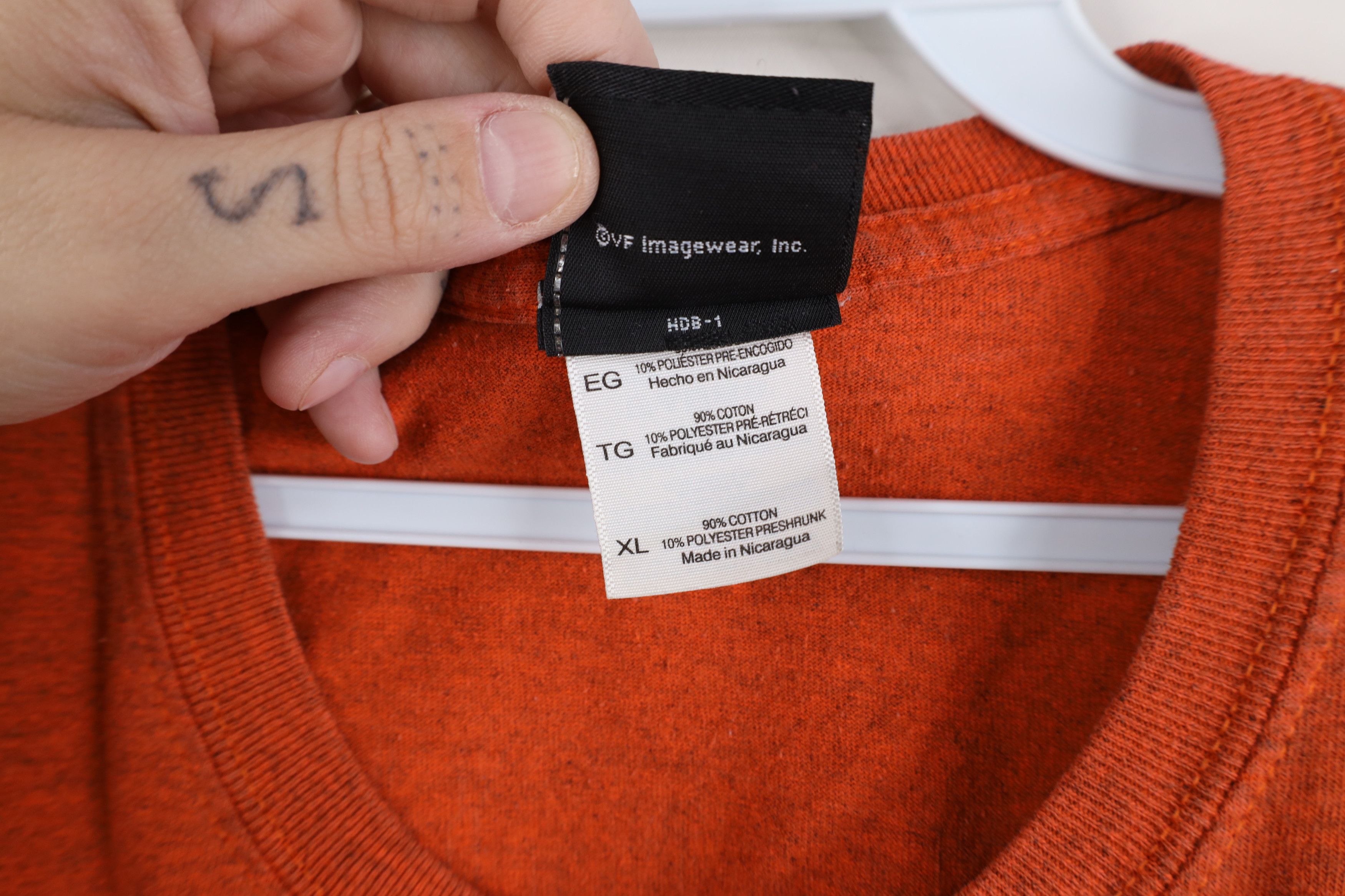 Harley Davidson Vintage Y2K Harley Davidson Spell Big Logo T-Shirt Orange Size US XL / EU 56 / 4 - 10 Thumbnail
