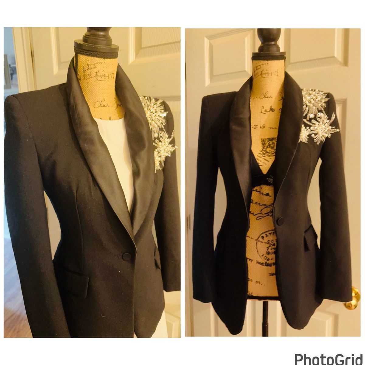 Zara ZARA Embellished Tuxedo Blazer S Size S / US 4 / IT 40 - 6 Thumbnail