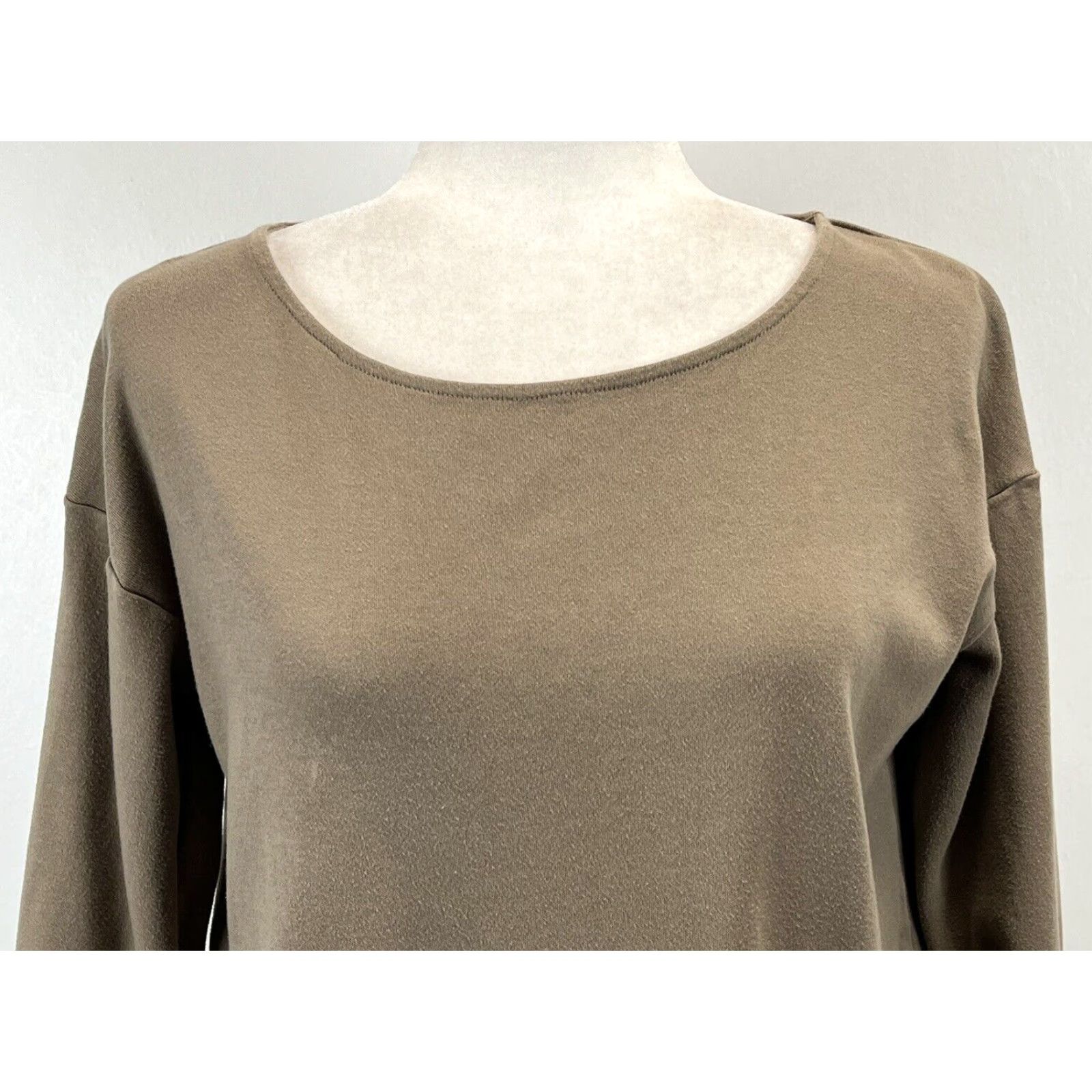 Soft Surroundings Soft Surroundings Tan Knit Tunic Top Shirt Women's Medium Long Sleeve Zipper Pockets Casual Size M / US 6-8 / IT 42-44 - 5 Thumbnail