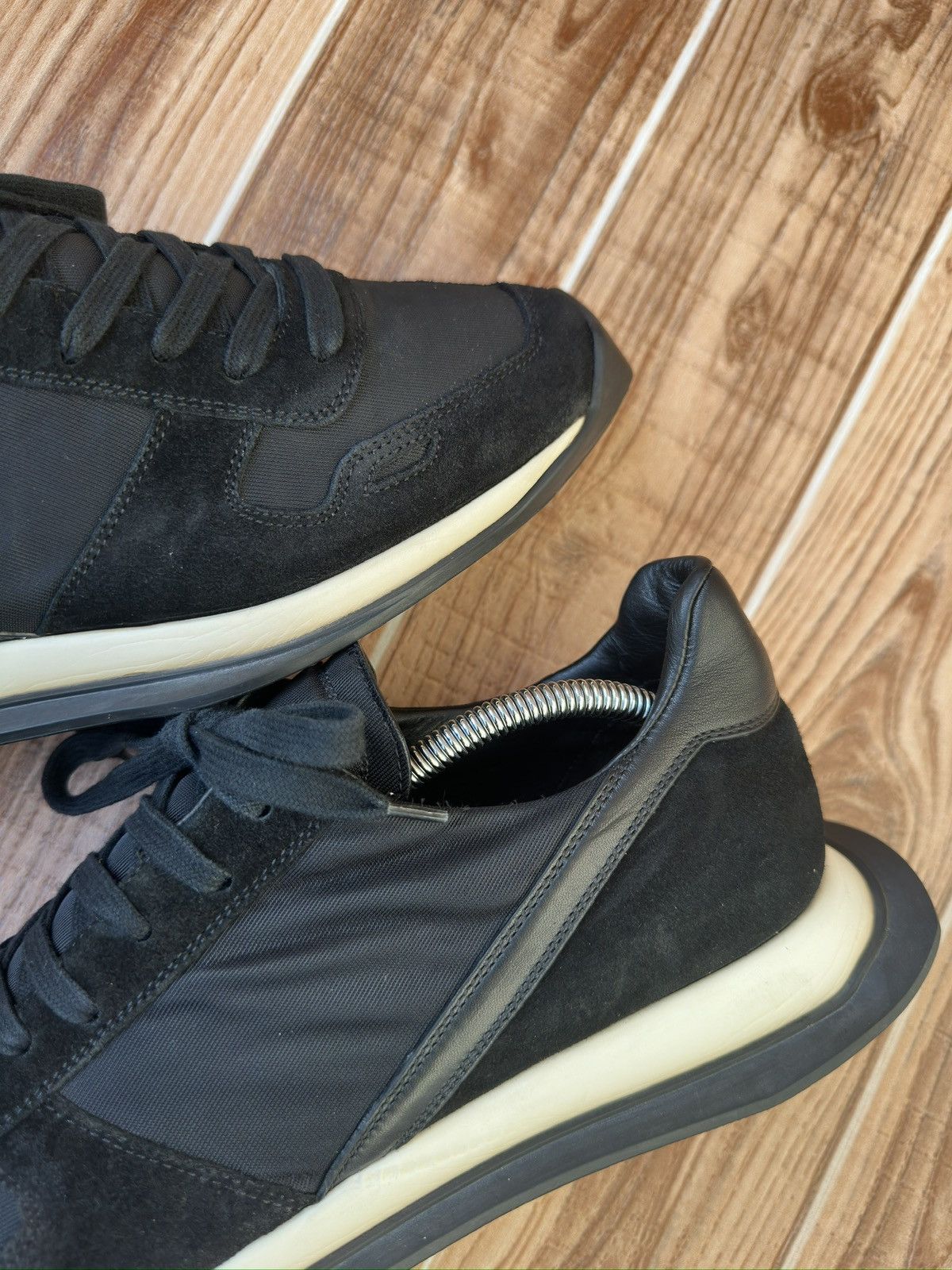 Rick Owens Rick Owens Ss19 Vintage Runner Black Low top Sneaks Size US 10 / EU 43 - 9 Thumbnail